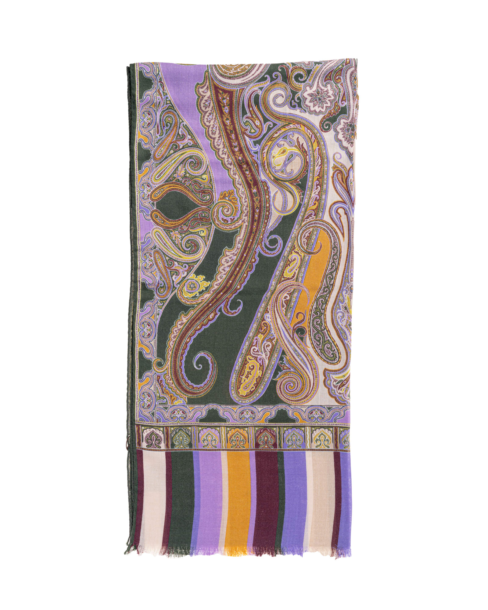Etro Wool and silk scarf embellished