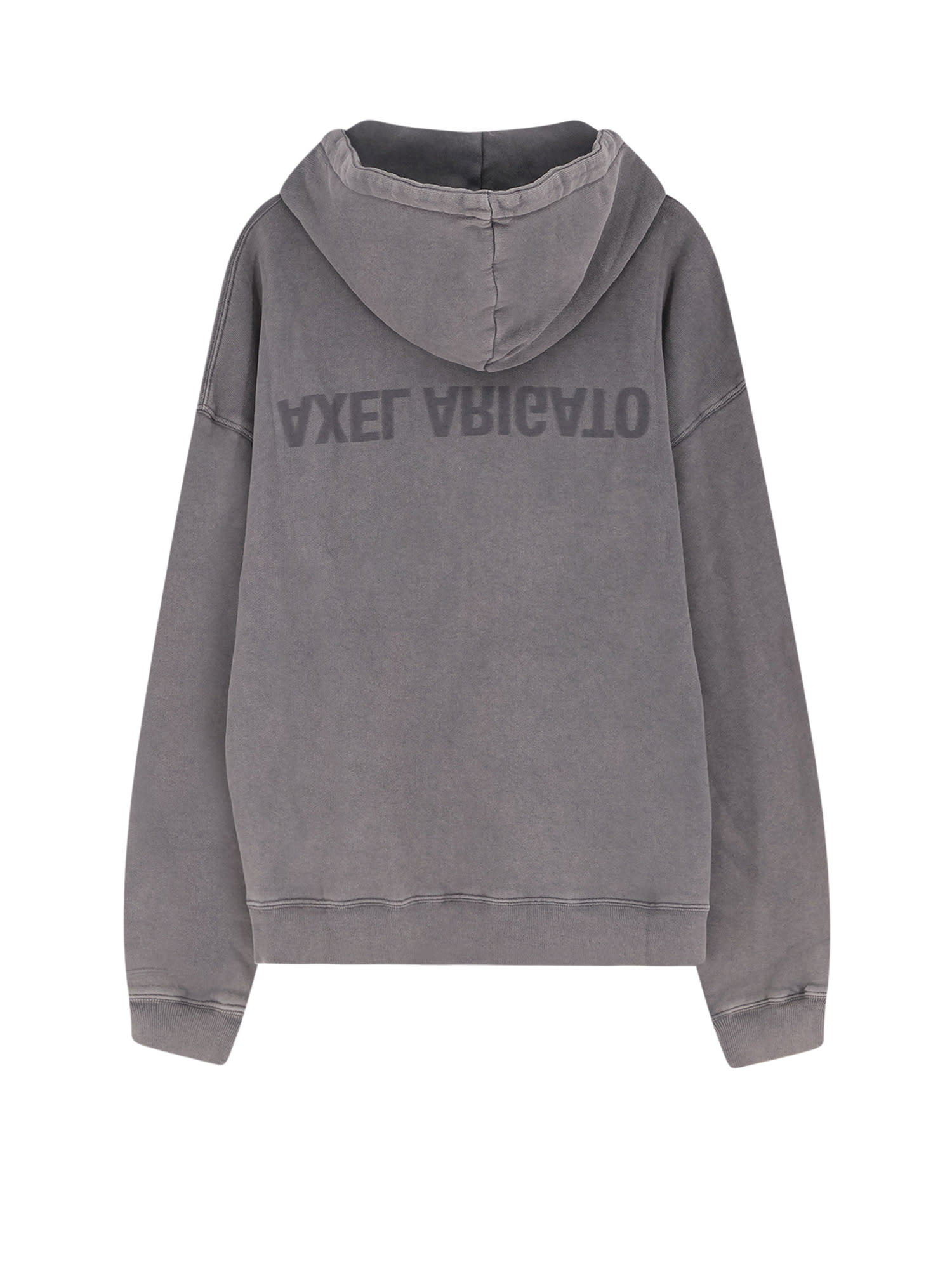 Axel Arigato Men Organic Cotton Hooded Sweatshirt In Gray
