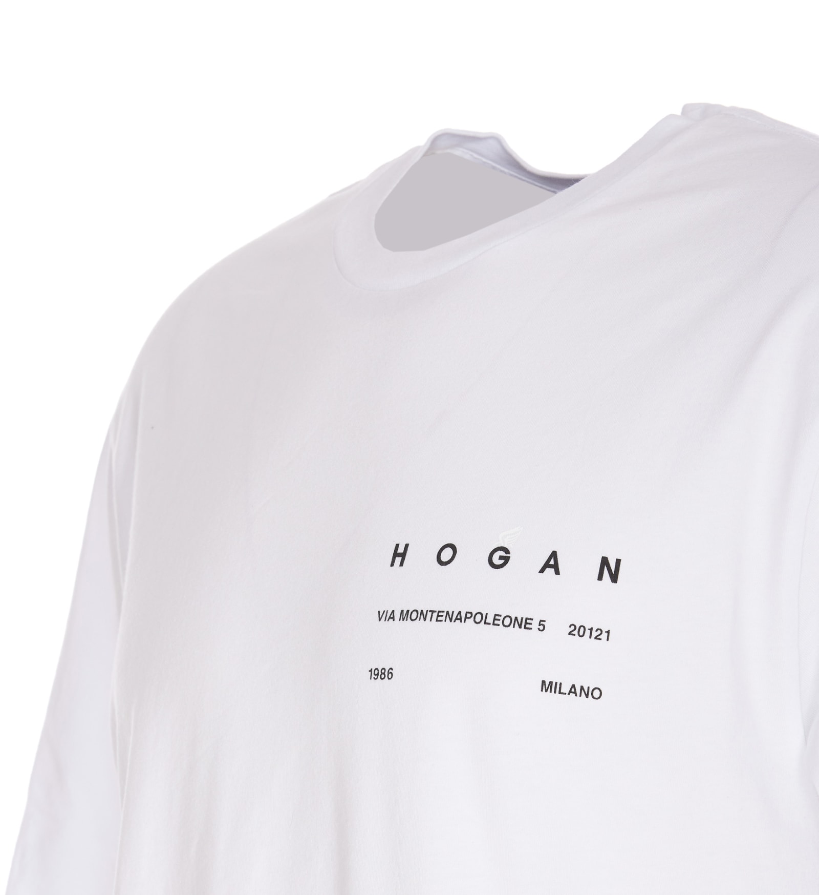 Shop Hogan Logo T-shirt In White