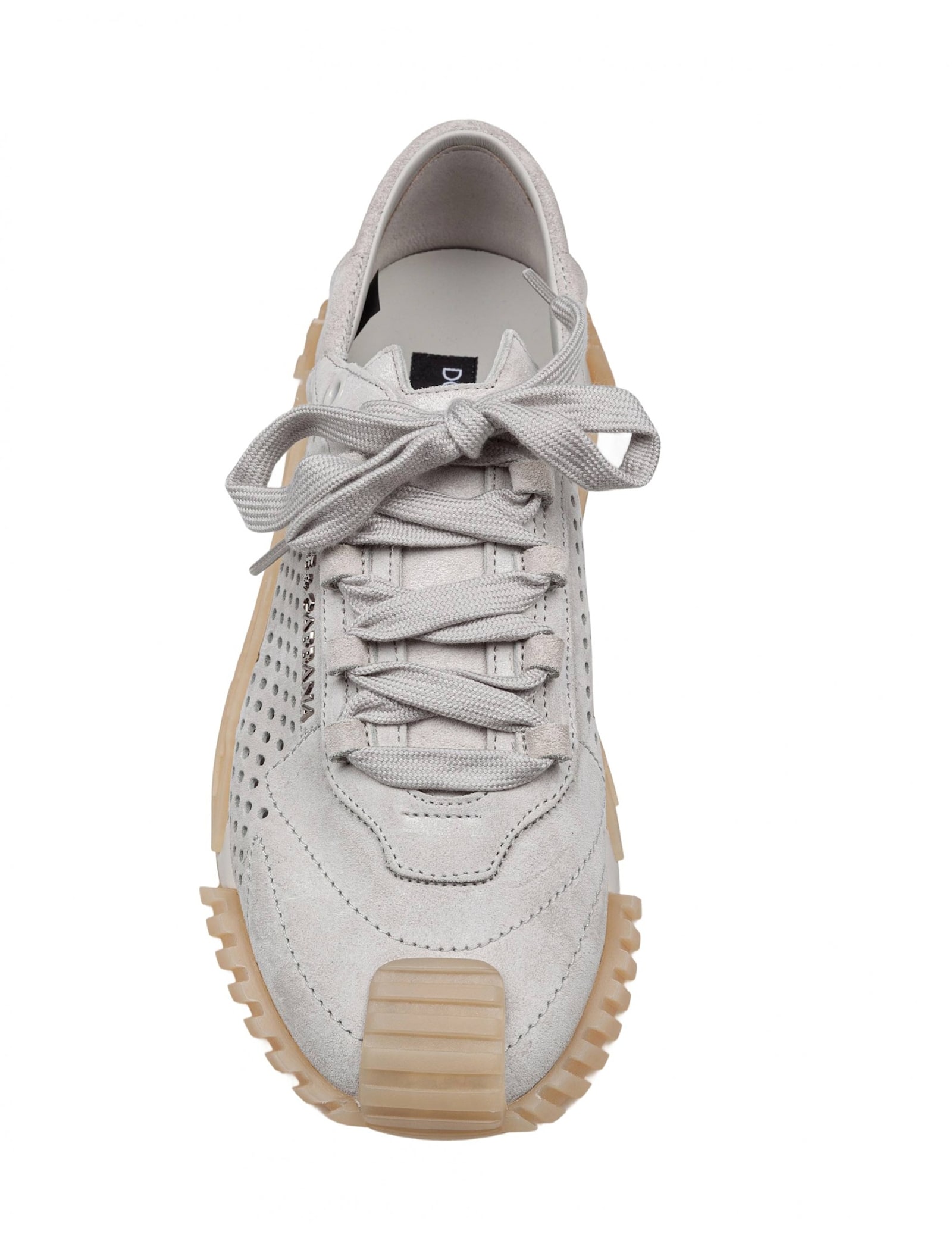 Dolce & Gabbana Sneakers Ns1 Suede Gray Color In Alluminium