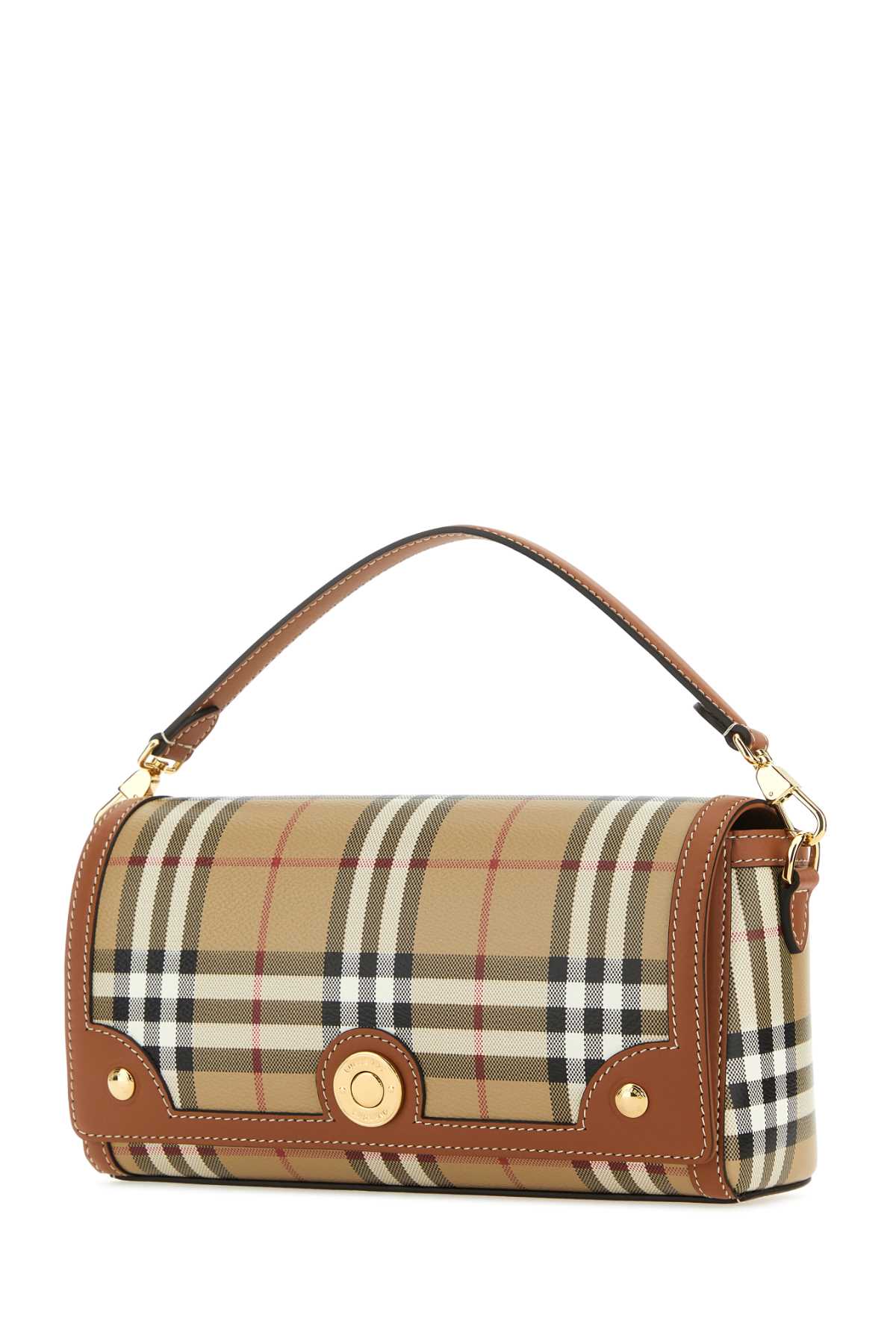 Shop Burberry Printed Canvas Note Handbag In Brown