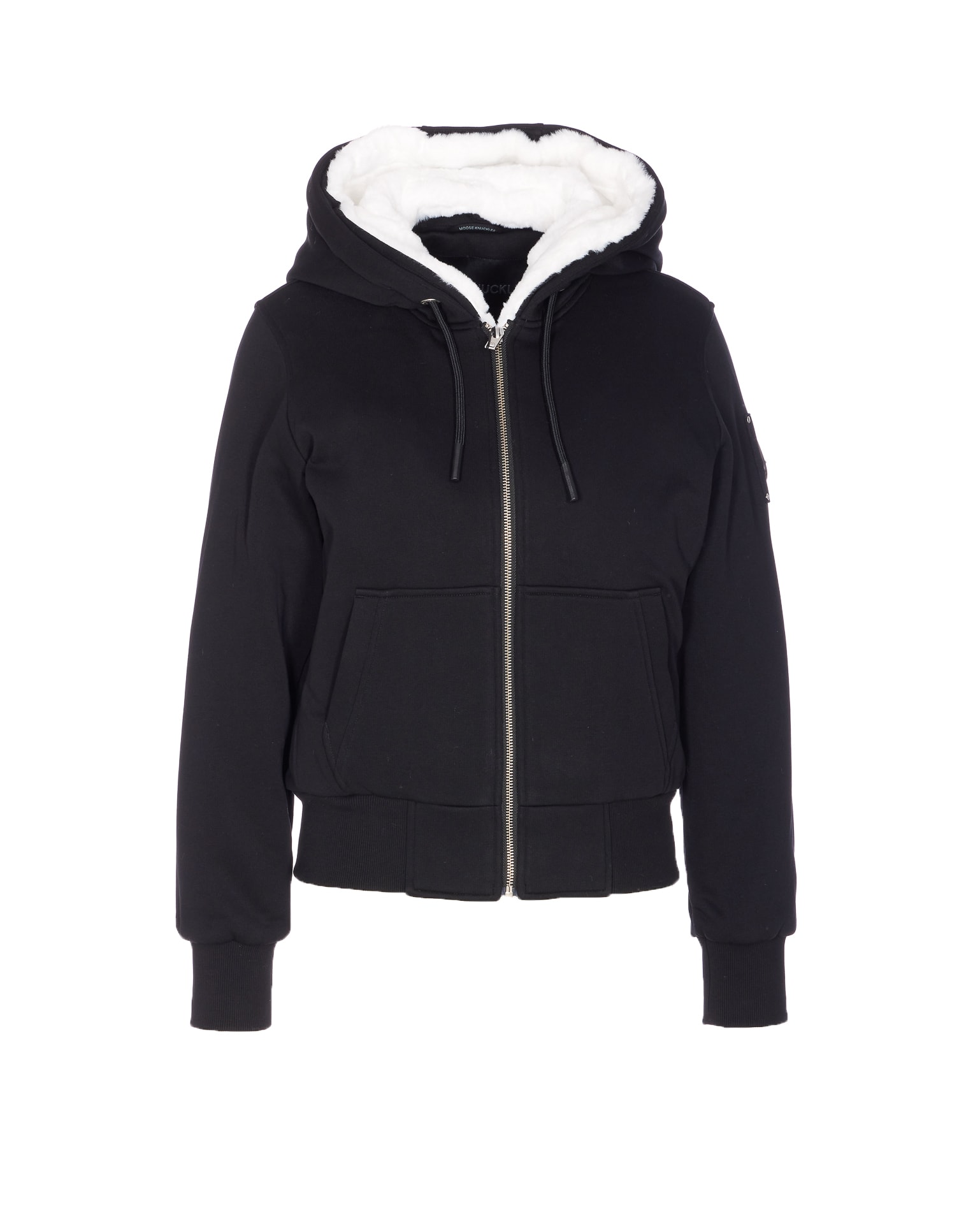 Moose Knuckles Classic Bunny Zip Sweatshirt In Black