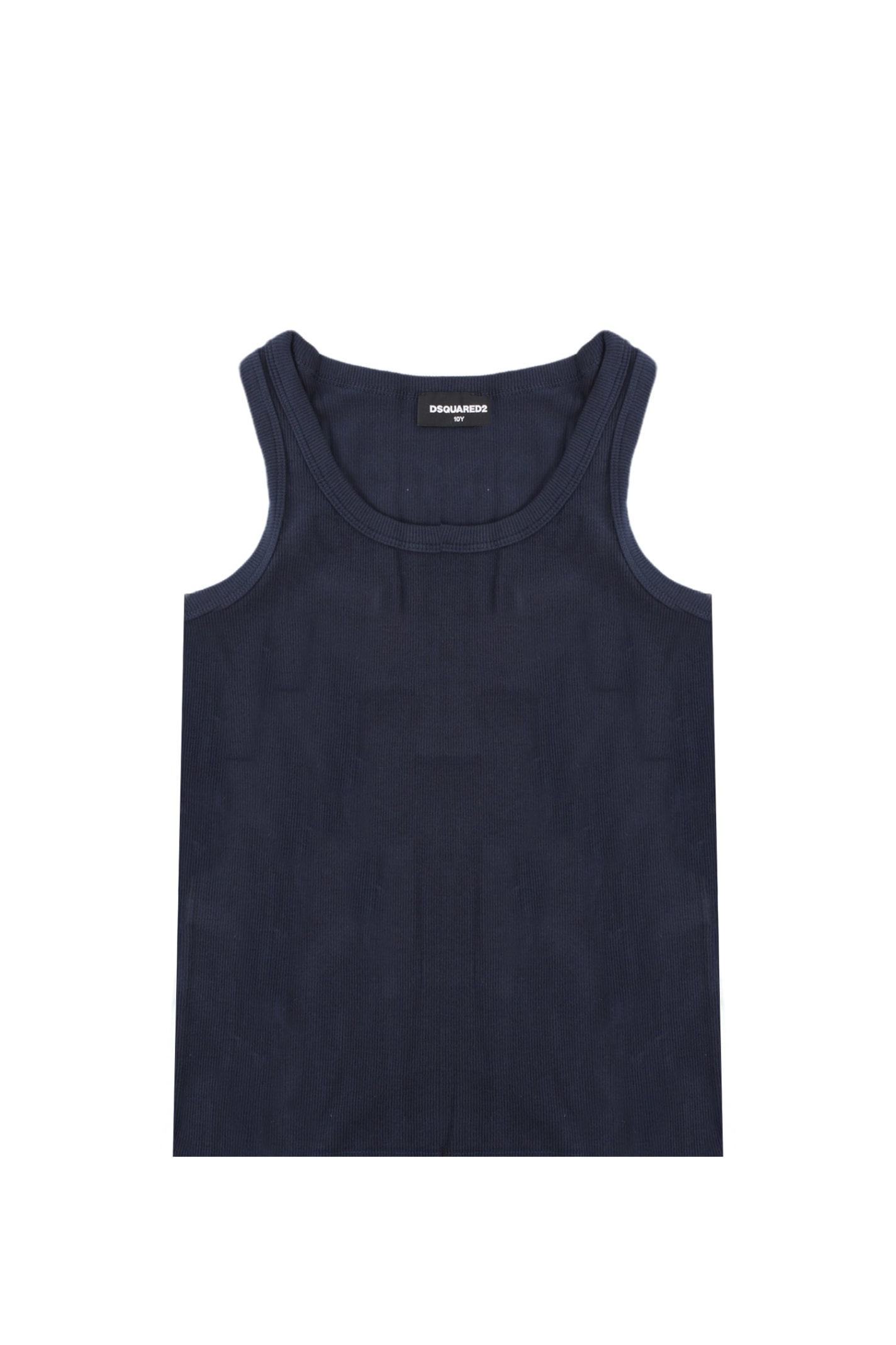 Dsquared2 Kids' Cotton Tank Top In Blue