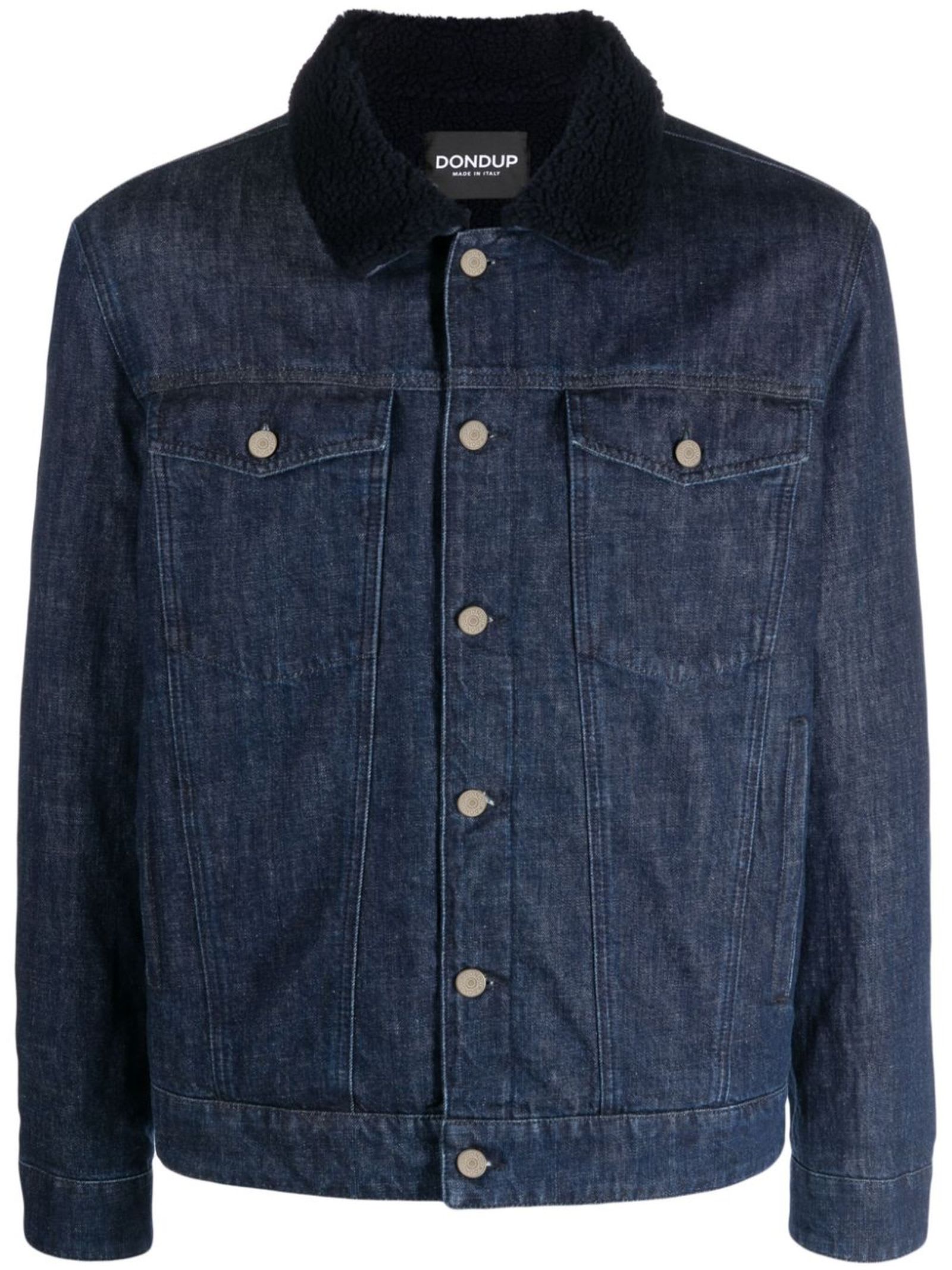 Shop Dondup Blue Cotton Denim Jacket