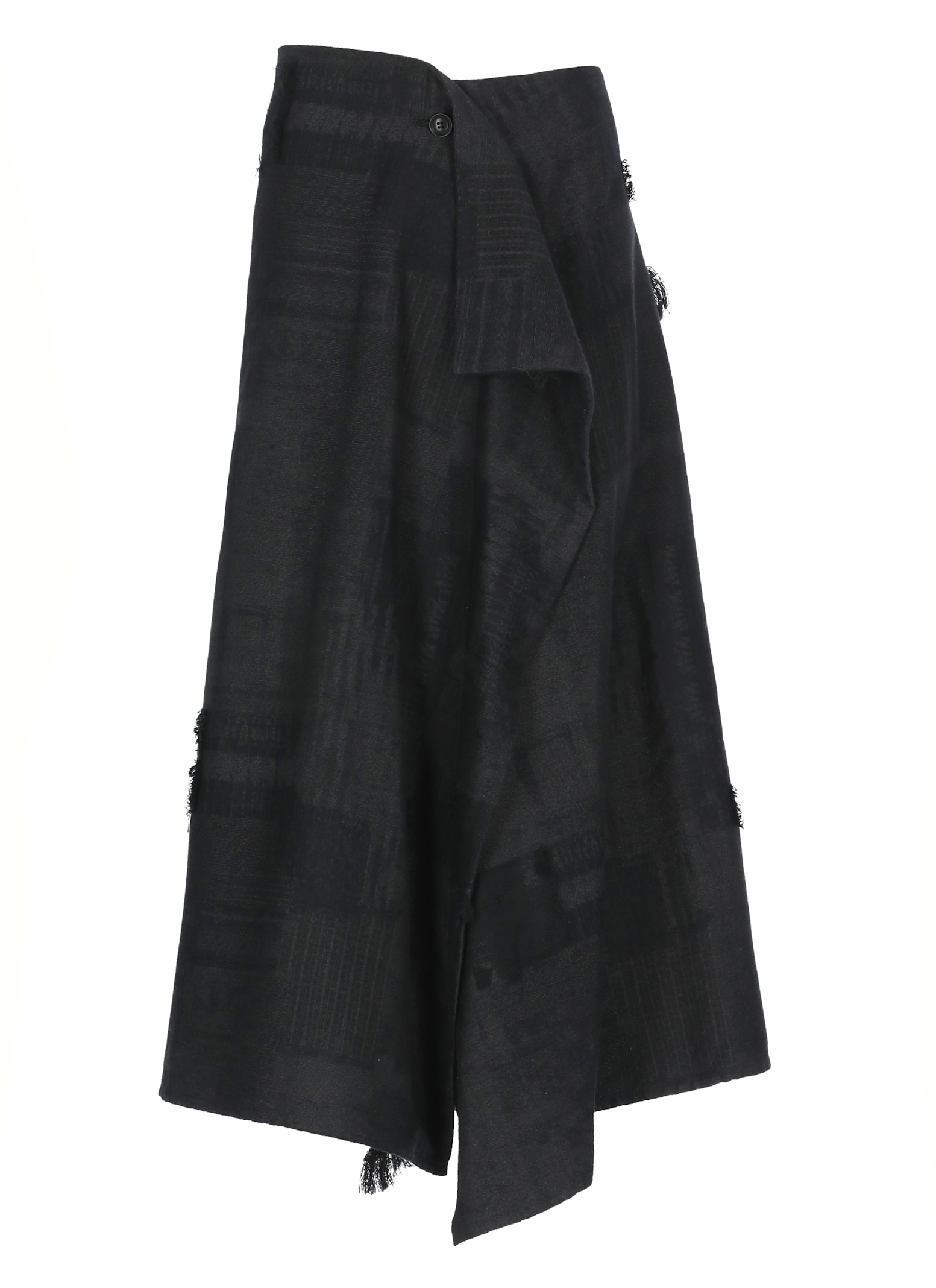 Y's Cotton Skirt In Gray