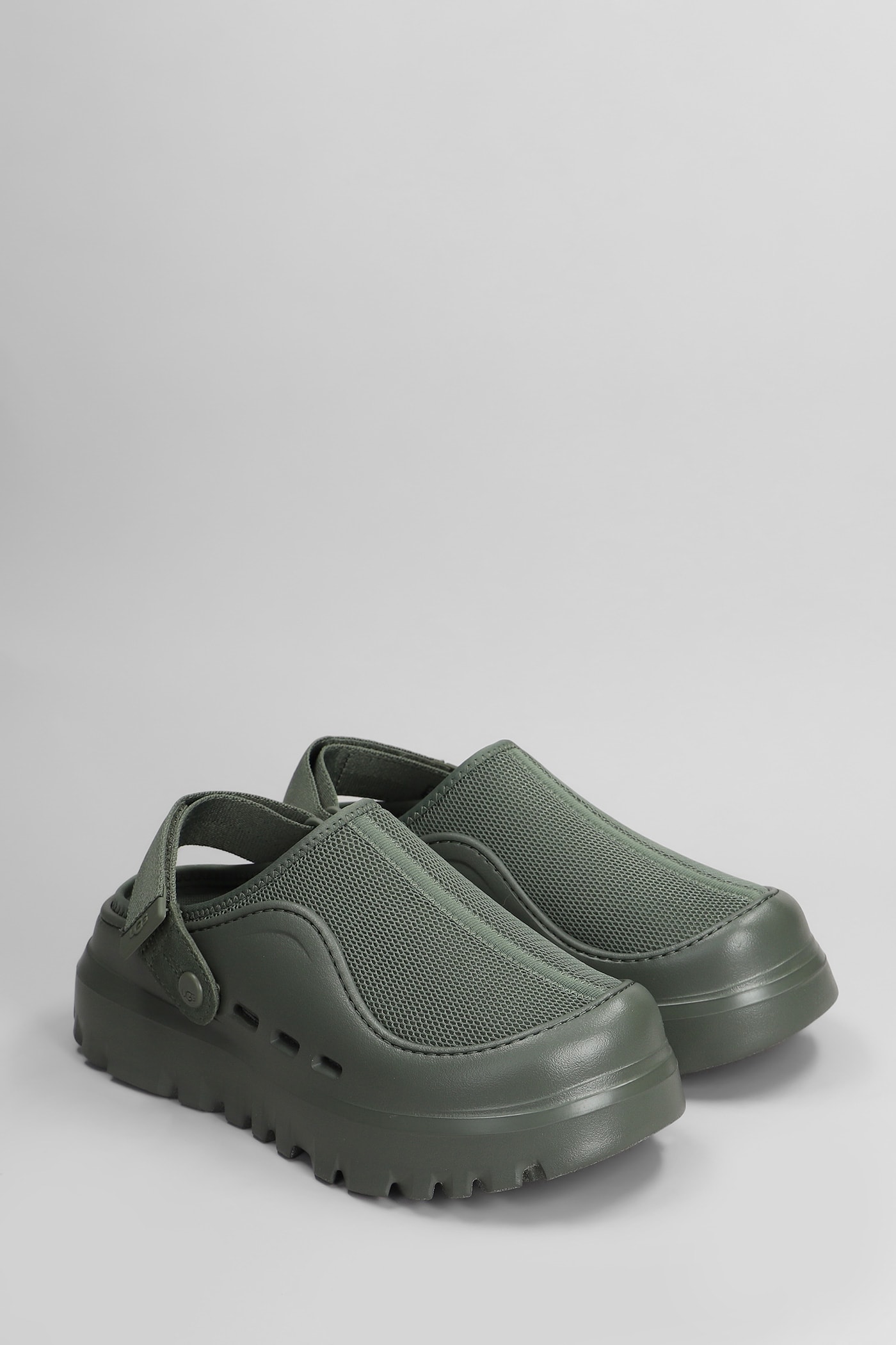 Shop Ugg Peakmod Slipper-mule In Green Rubber/plasic