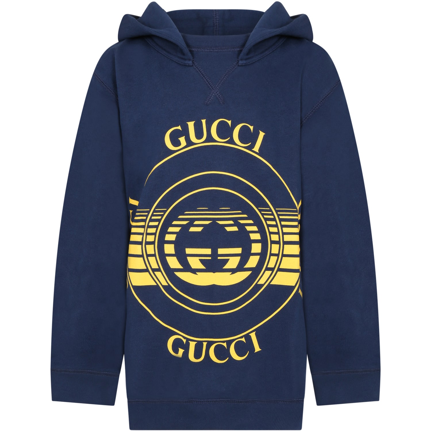 Gucci Blue Sweatshirt For Babykids With Logos