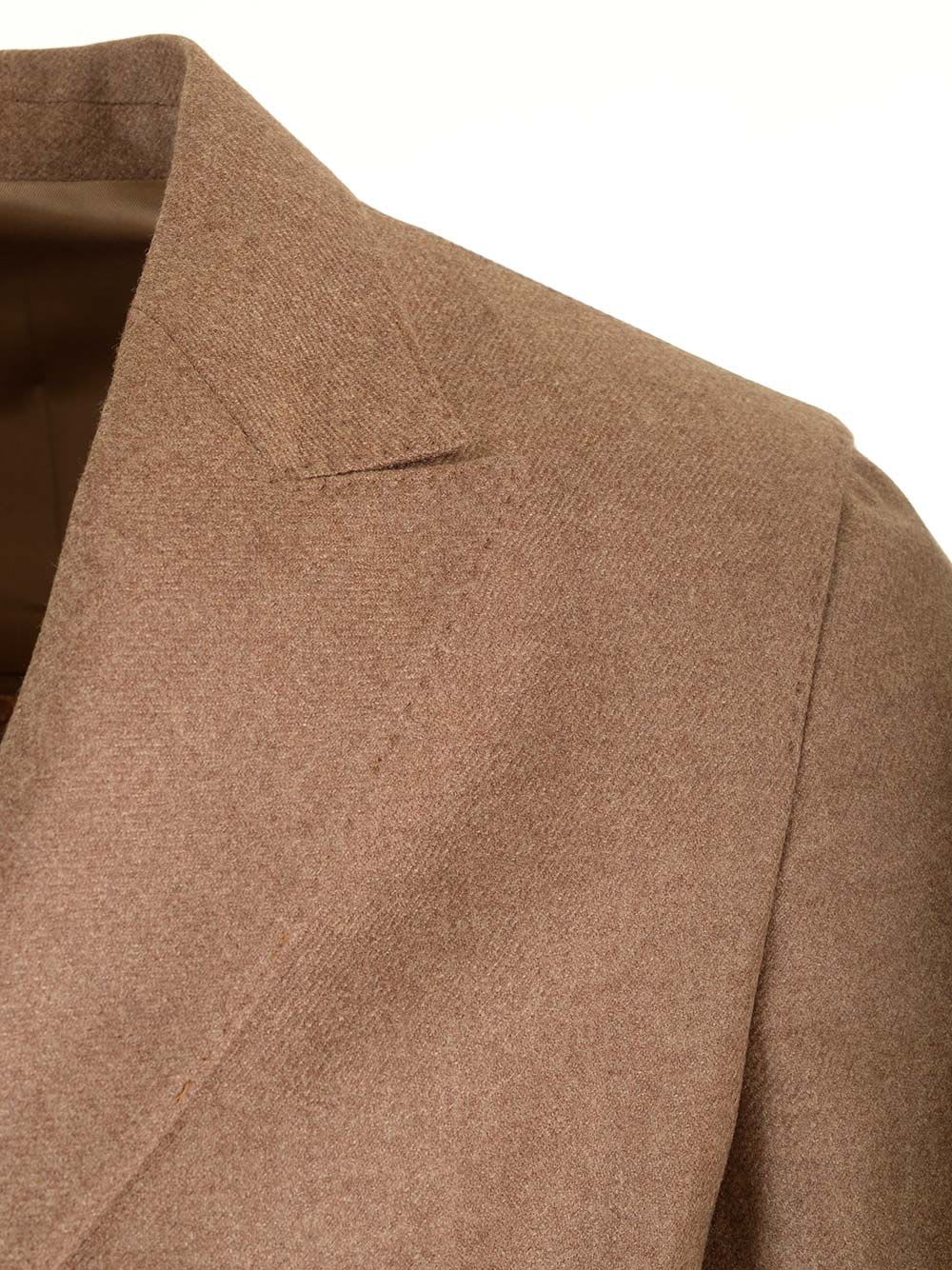 Shop Barba Napoli Easy Double Breasted Jacket In Brown