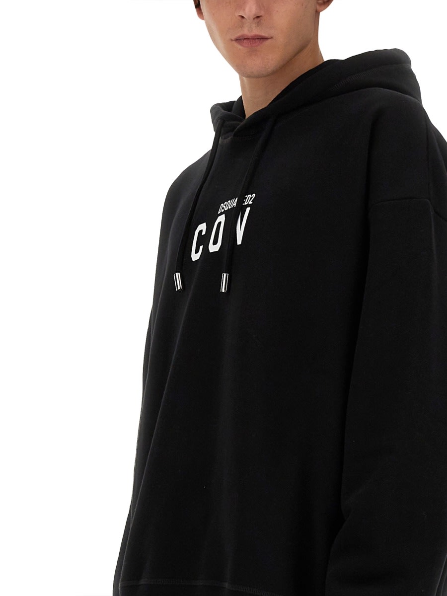 Shop Dsquared2 Relaxed Fit Sweatshirt In Black