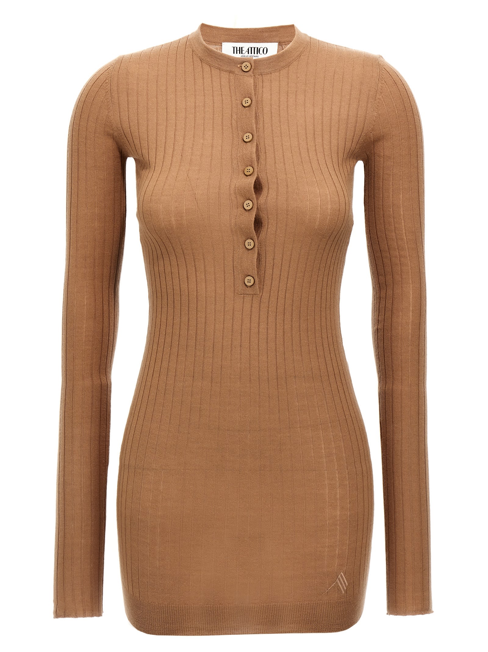 ATTICO RIBBED MINI DRESS