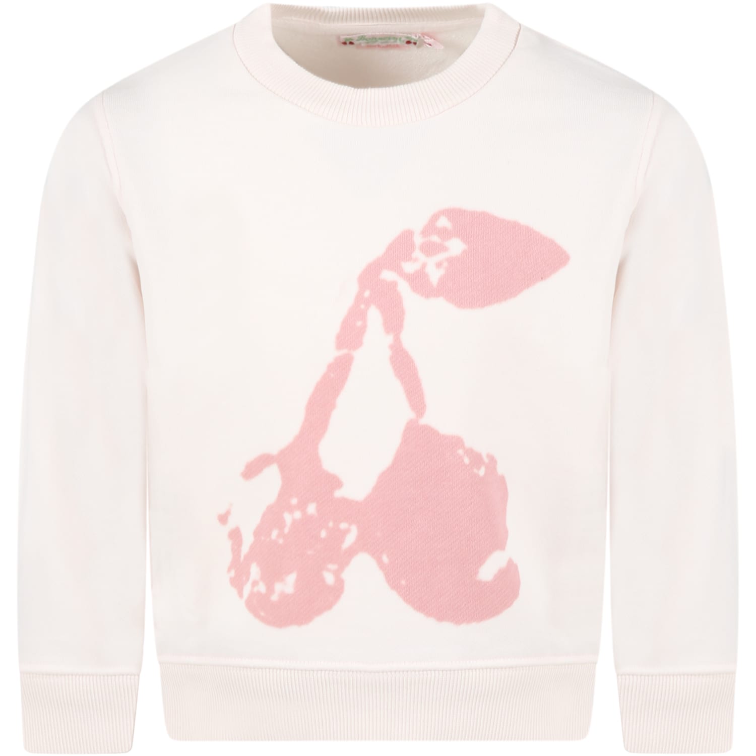 Bonpoint Pink Sweatshirt For Girl With Cherry