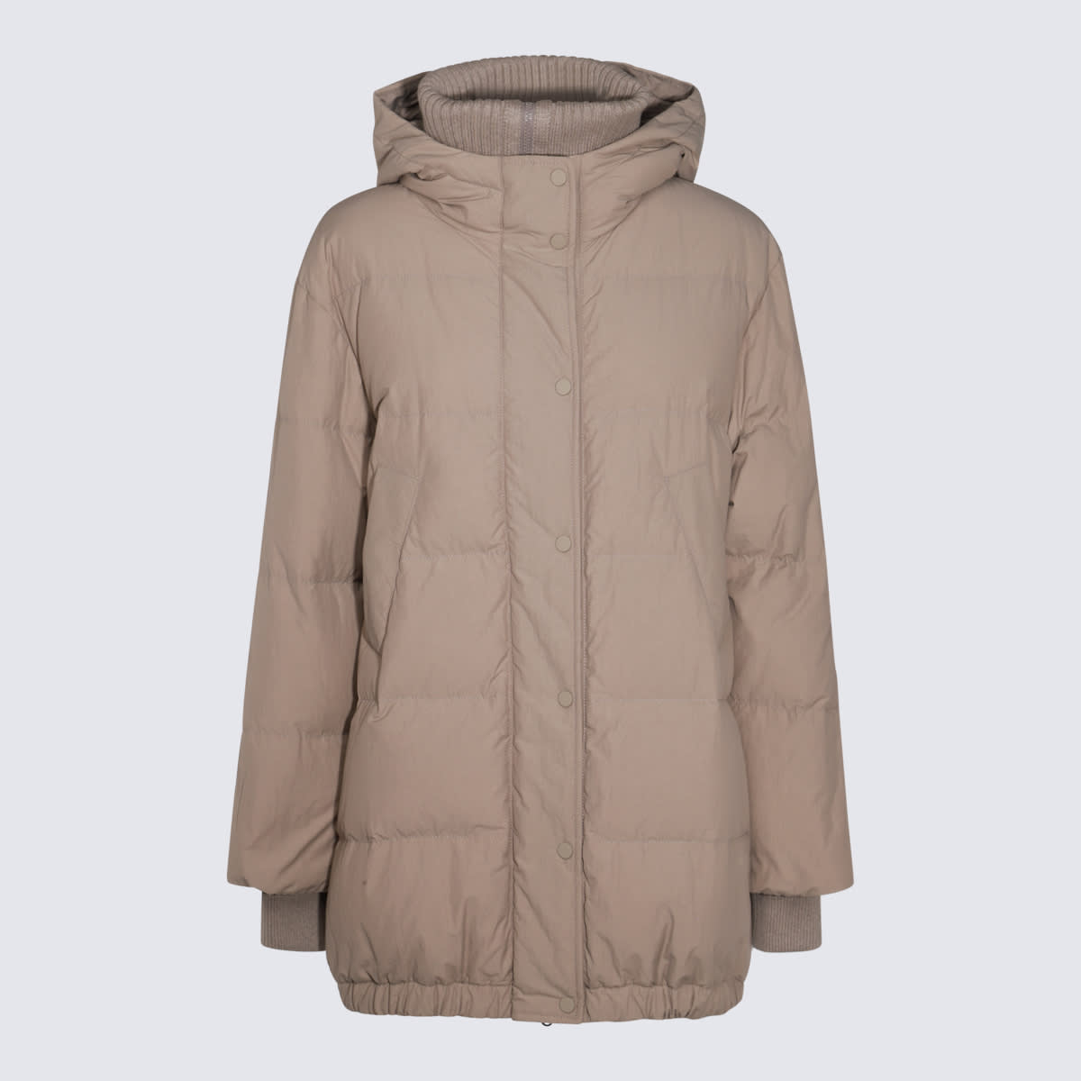 Shop Brunello Cucinelli Beige Down Jacket