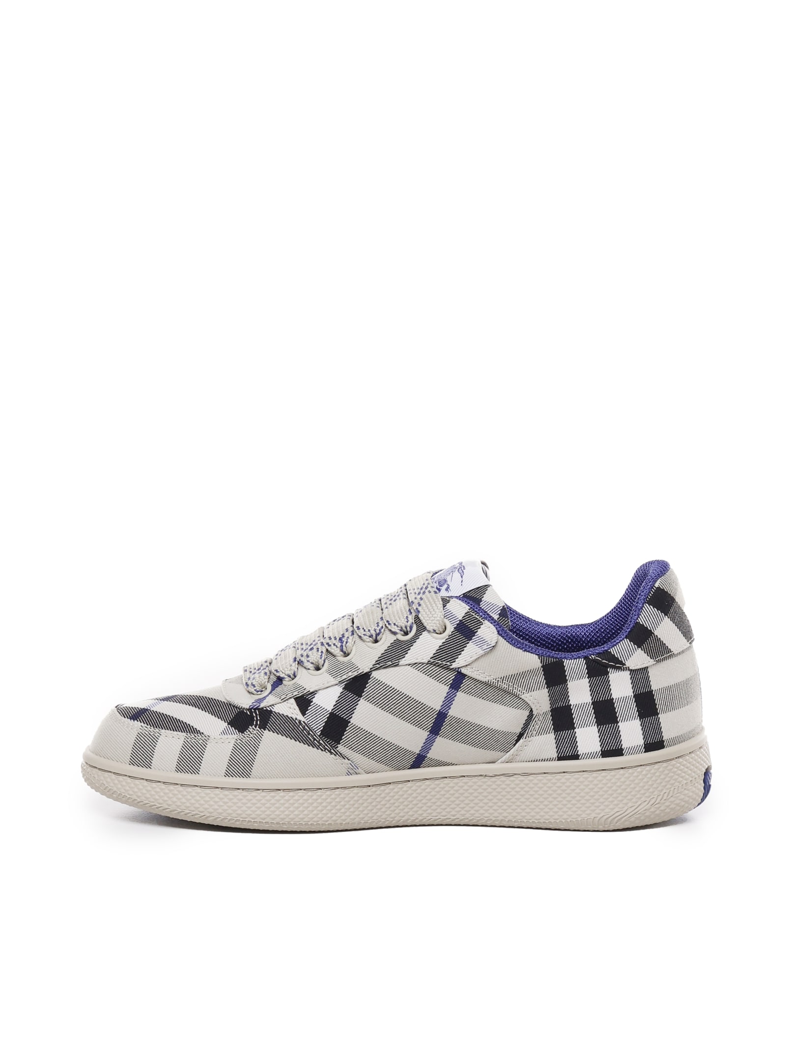 Shop Burberry Vintage Check Sneakers In Lichen Ip Check