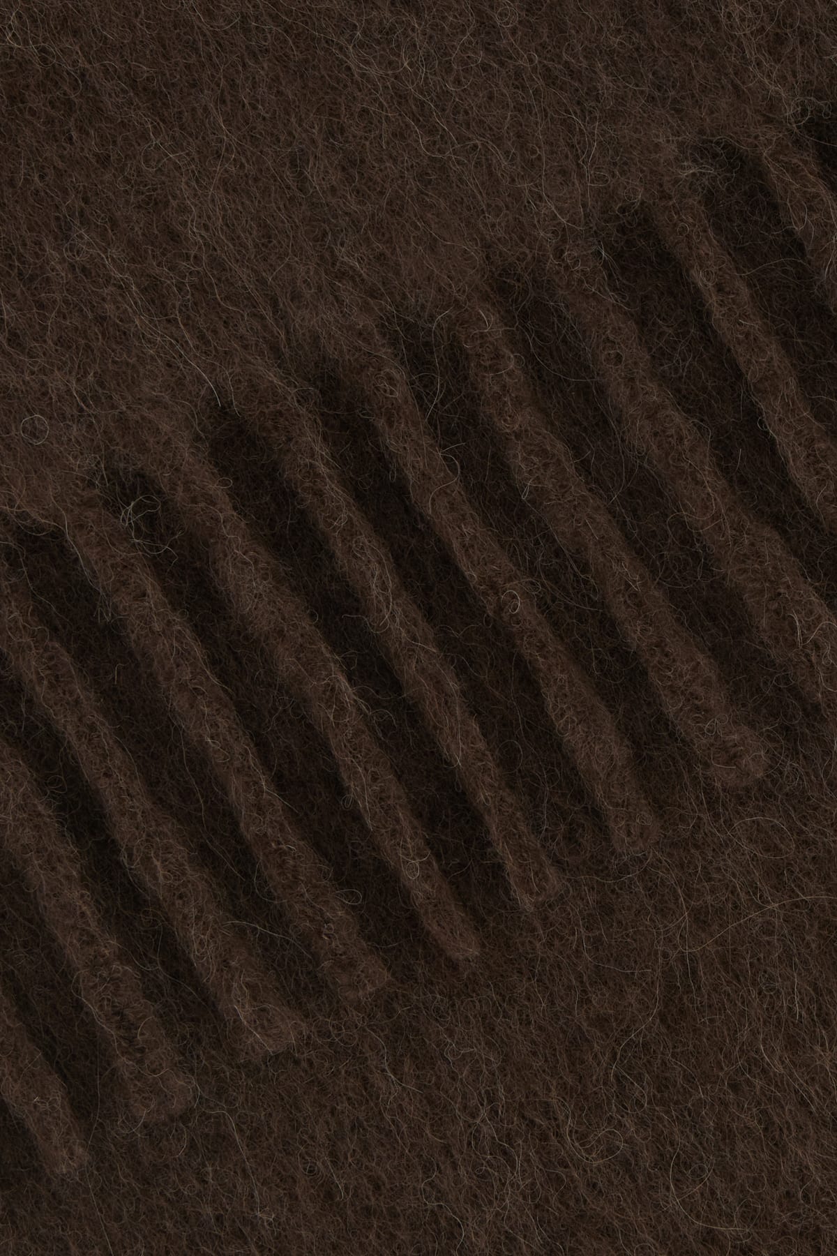 Marni Soft Alpaca Blend Scarf With Fringed Edges In Brown