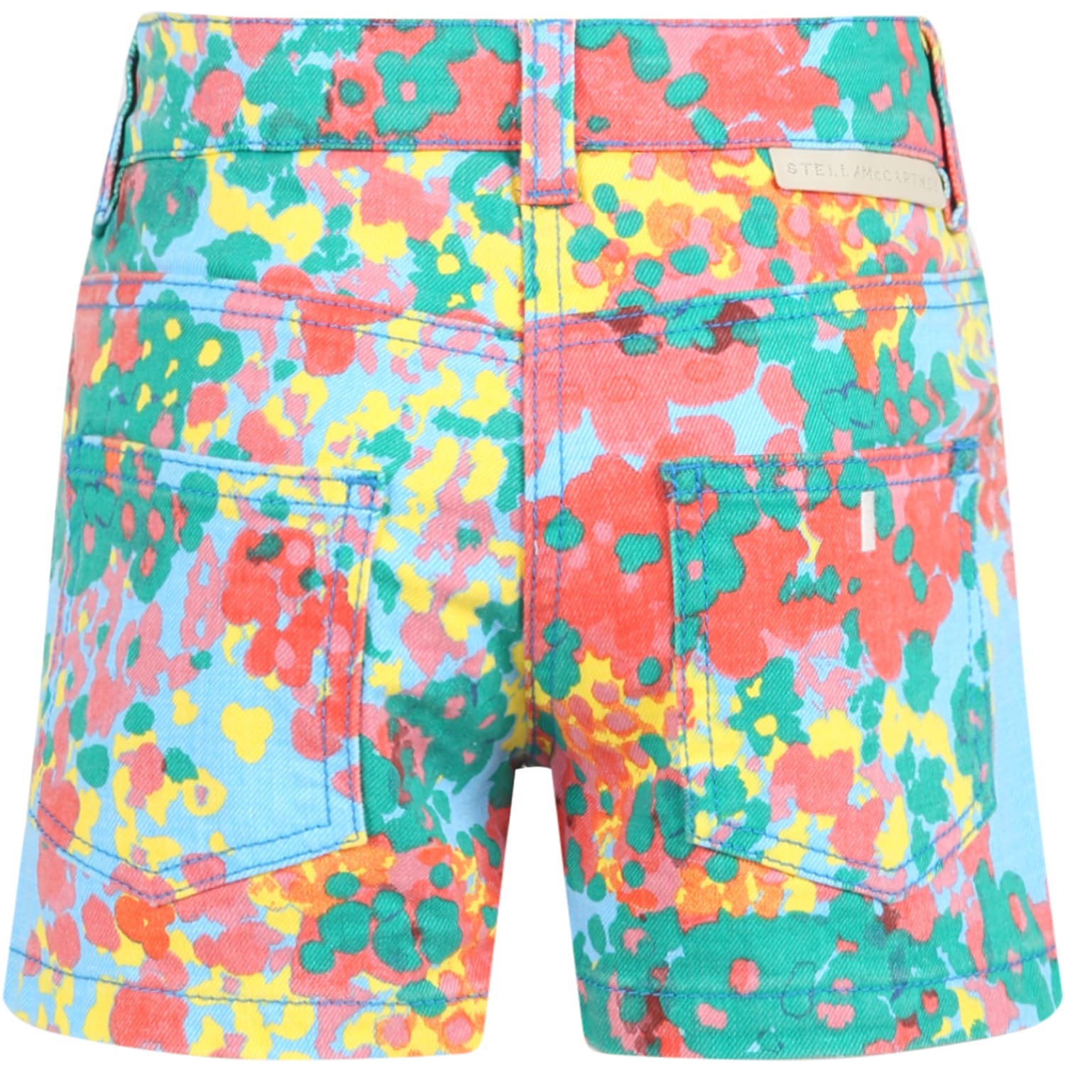 Shop Stella Mccartney Multicolor Shorts For Girl With Floral Print