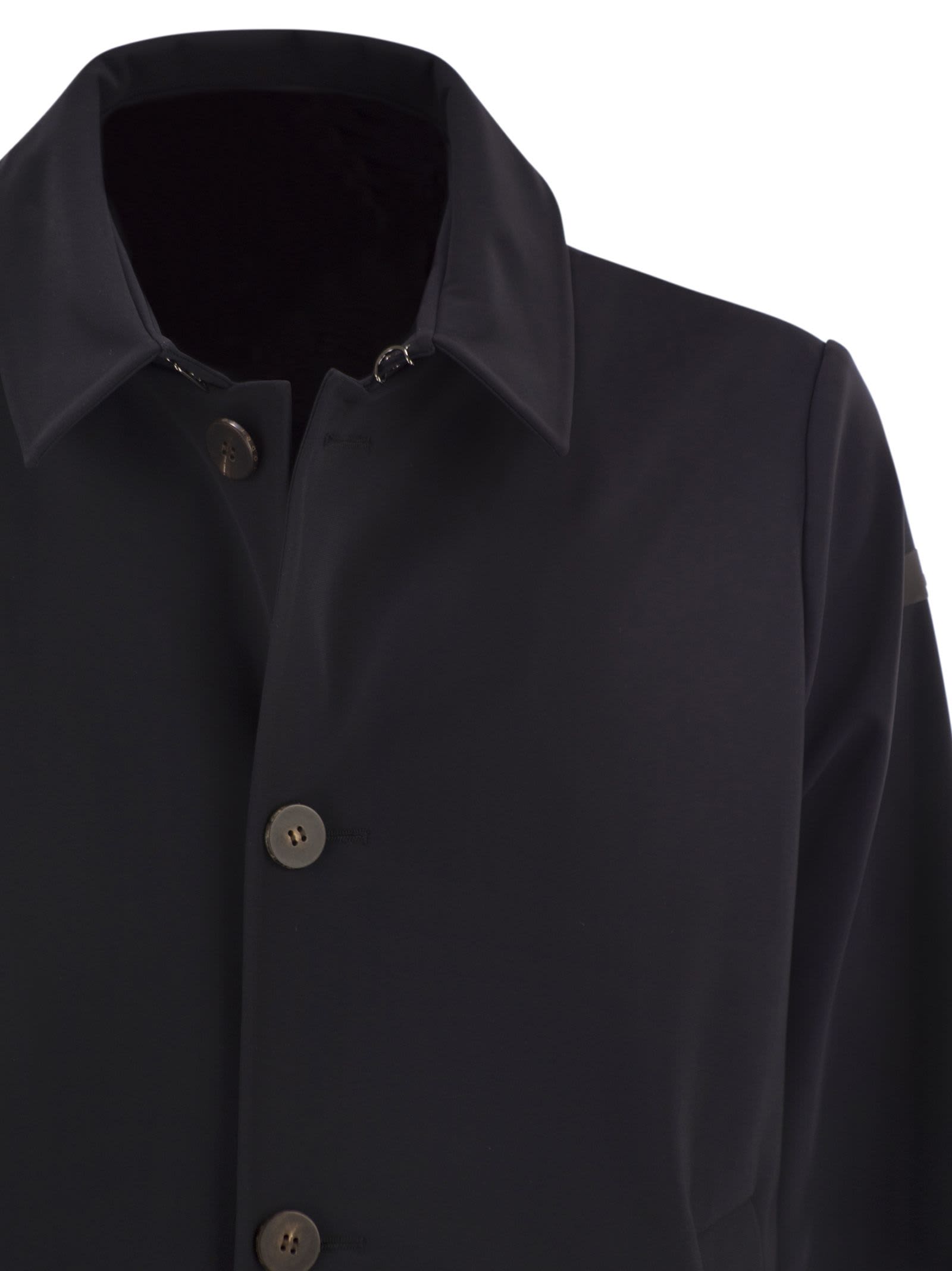 Rrd - Roberto Ricci Design Surflex Winter Thermo Coat - Technical Fabric Coat In Black