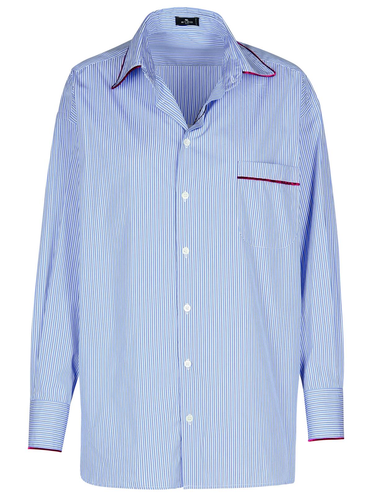 Shop Etro Light Blue Cotton Shirt