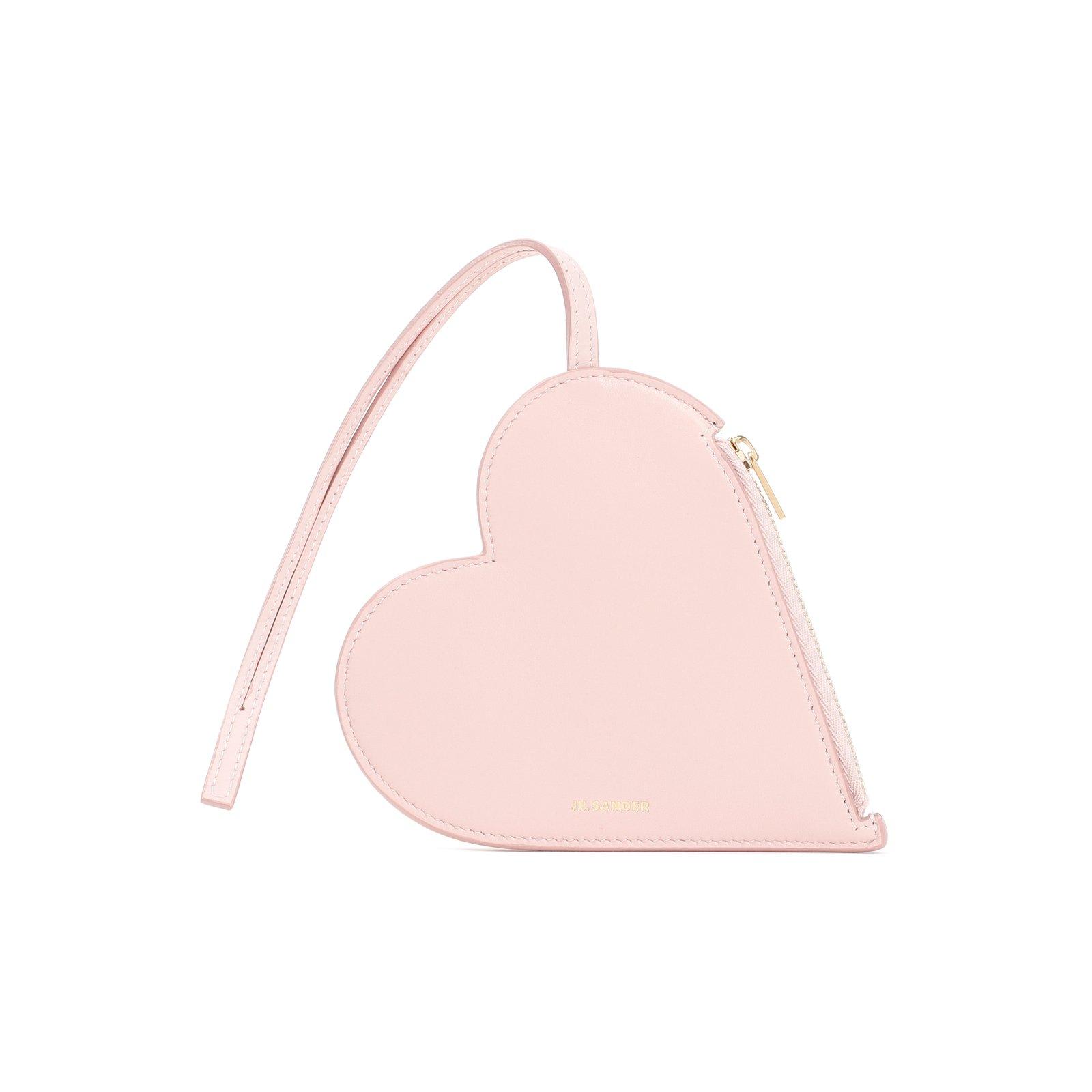 Jil Sander Heart Shape Zipped Clutch Bag