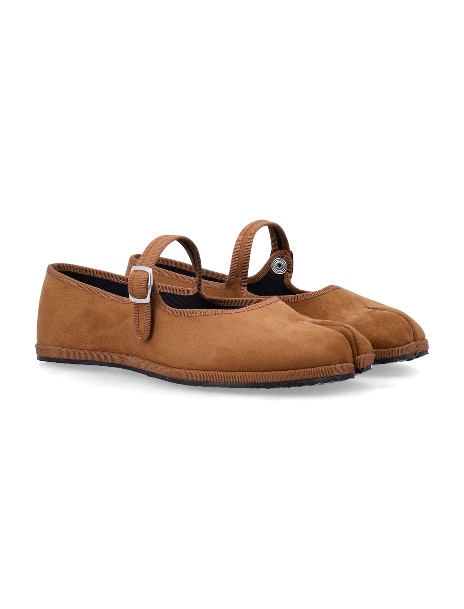 Drogheria Crivellini Papusse Soft Mary Jane Suede Effect In Camel
