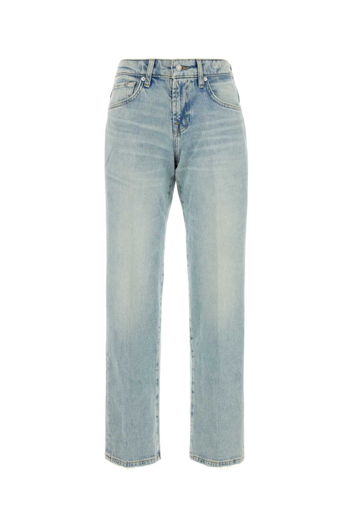 デニム・ジーパン 7 For All Mankind Stretch denim Calie Straight jeans 7 For All Mankind Stretch Denim Calie Straight Jeans In