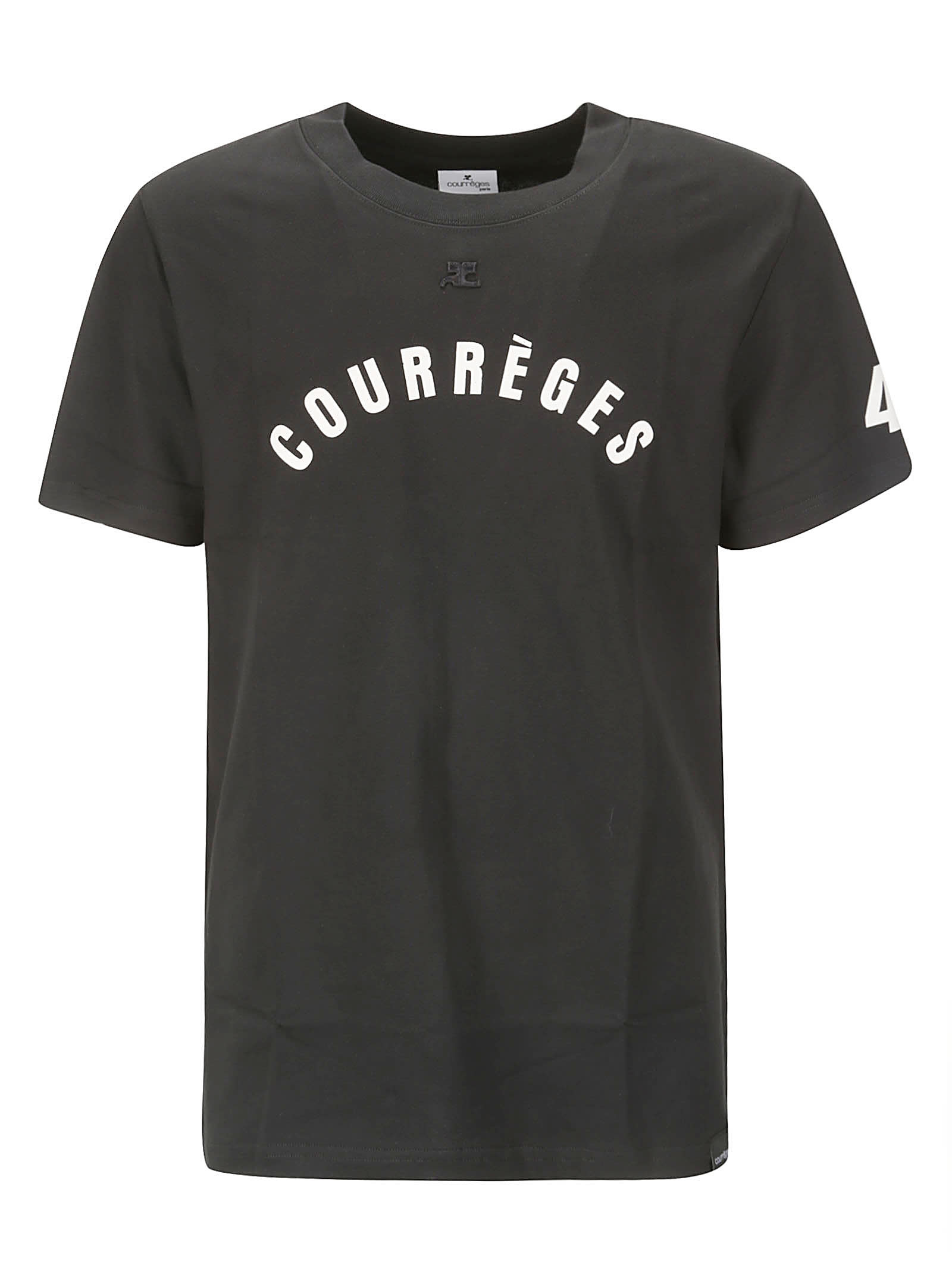 Shop Courrèges Ac Straight Printed T-shirt In Black