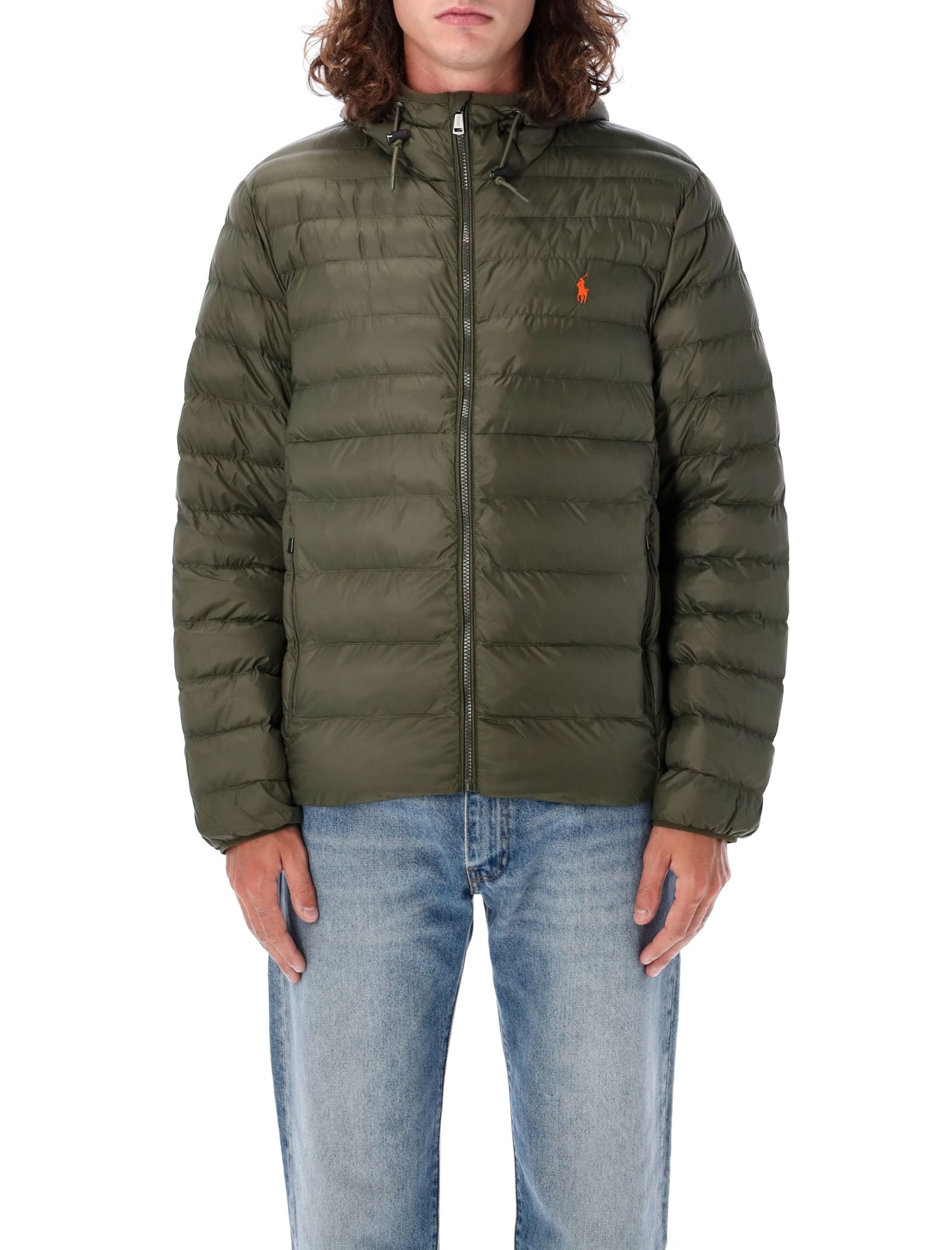 Shop Polo Ralph Lauren 4 Season Hooded Puffer Jacket In Olive