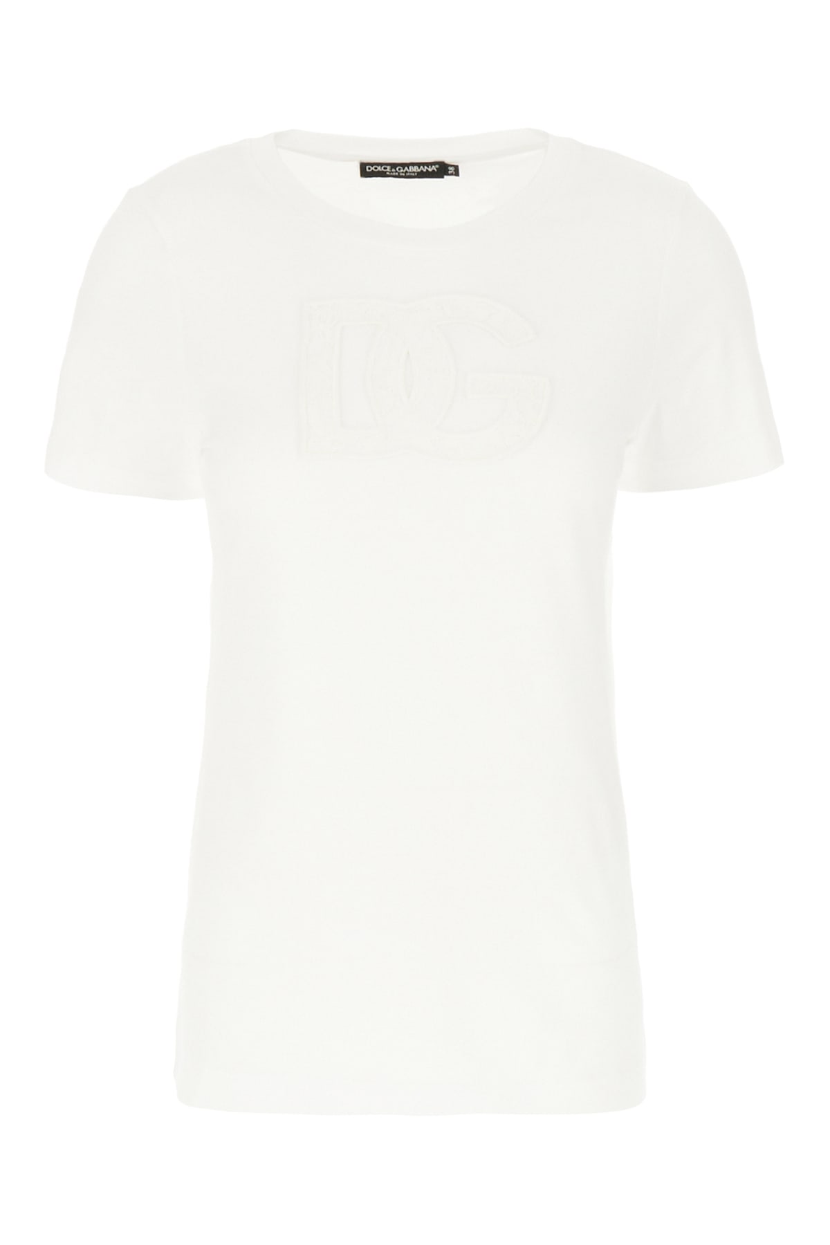 Shop Dolce & Gabbana White Cotton T-shirt In Bianco Ottico