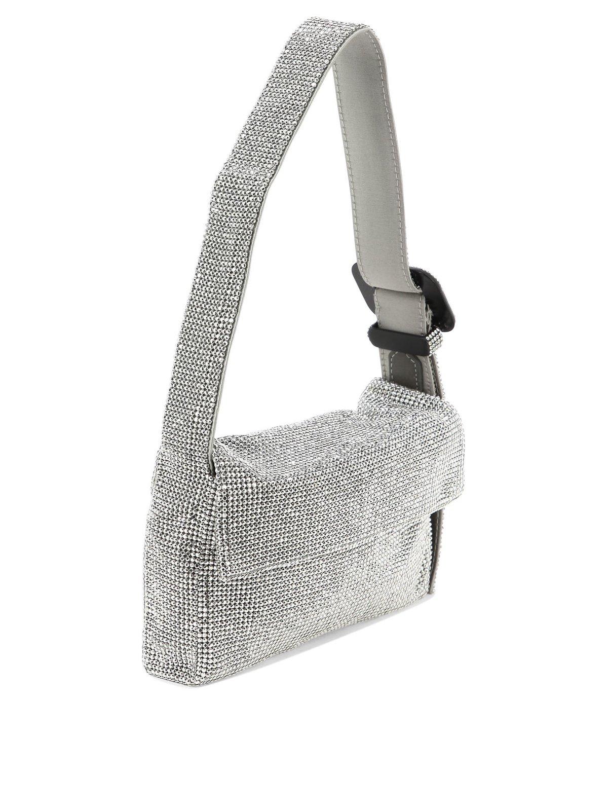 Shop Benedetta Bruzziches Vitty La Mignon Embellished Shoulder Bag In Silver