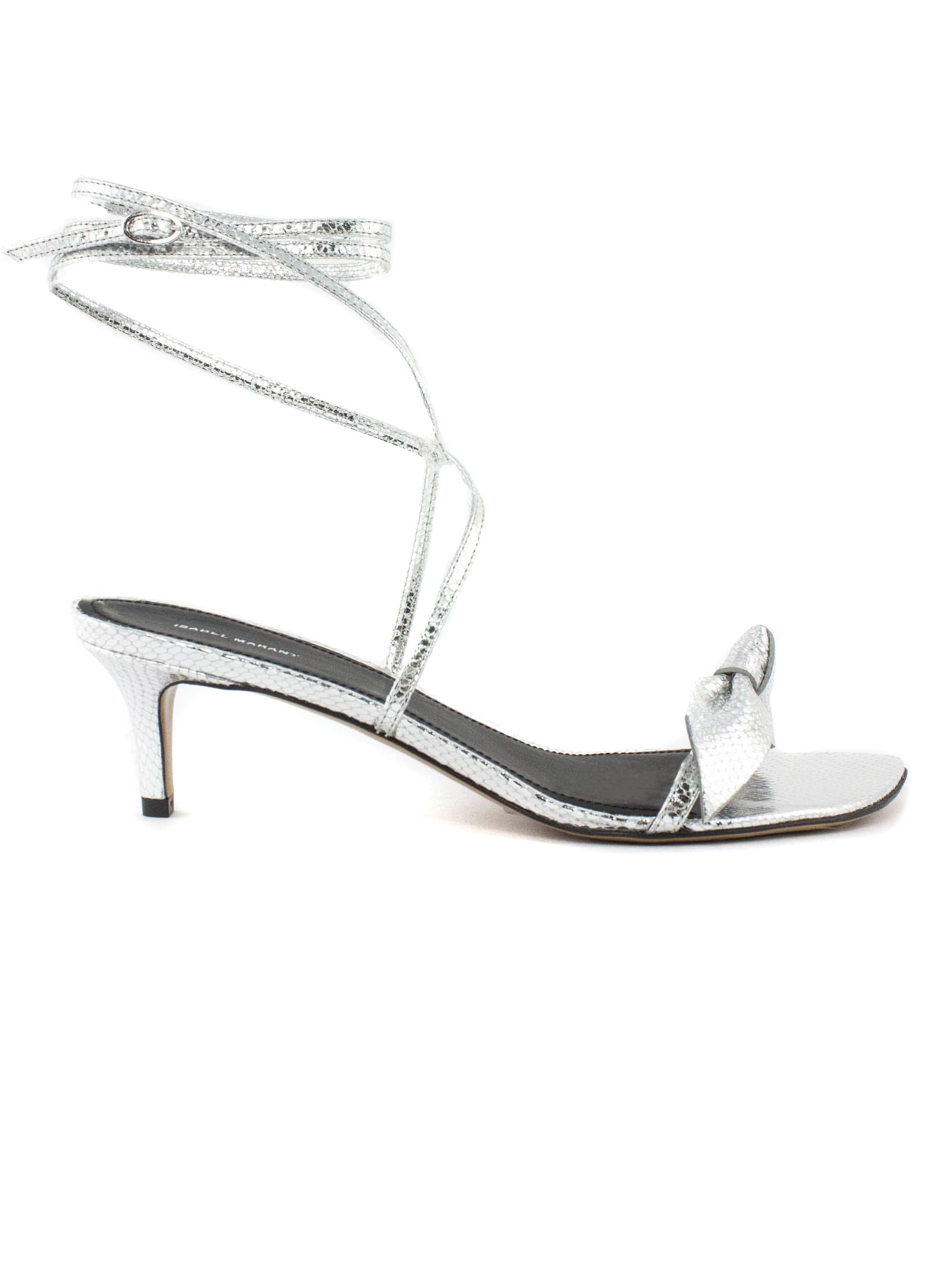 Isabel Marant Silver-tone Leather Sandals
