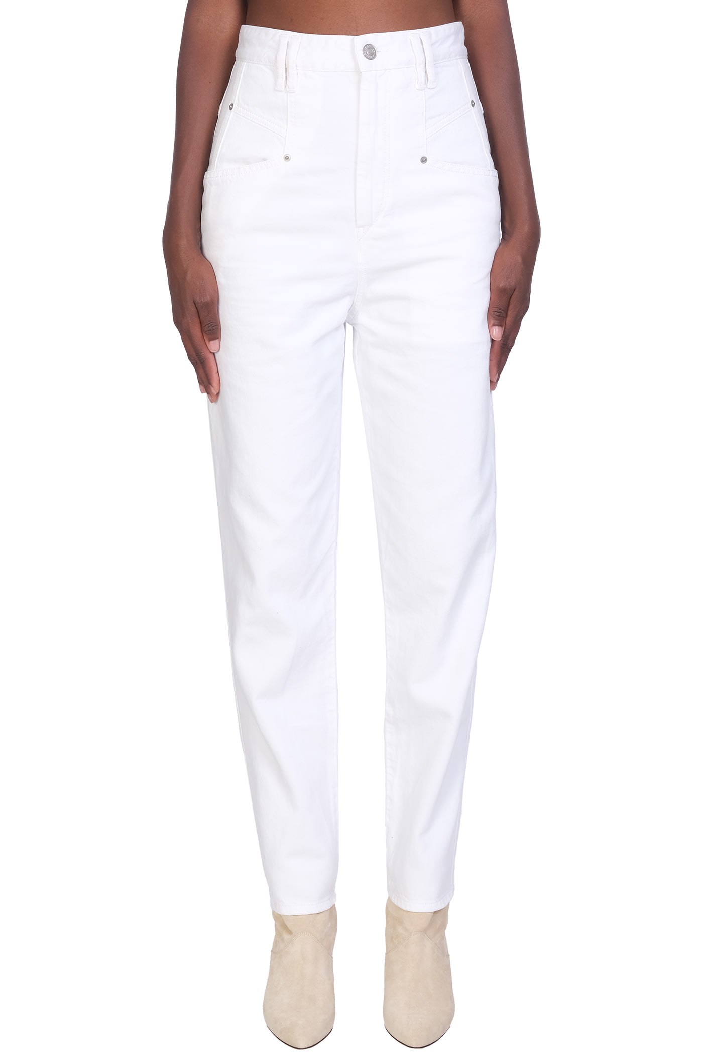 Isabel Marant Dipadela Jeans In White Denim