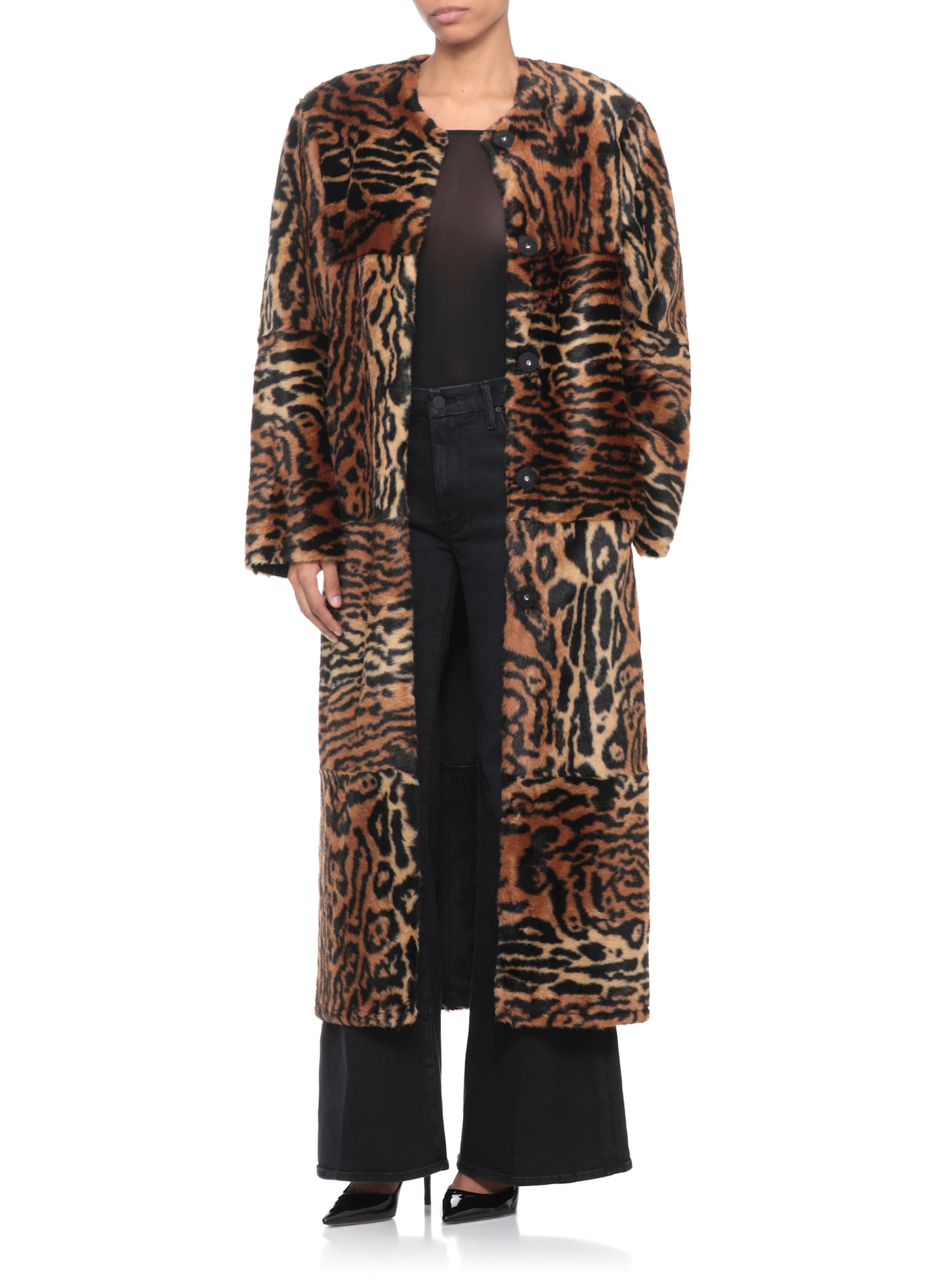 Mother The Roller Fray Night In Venice Jeans In Black