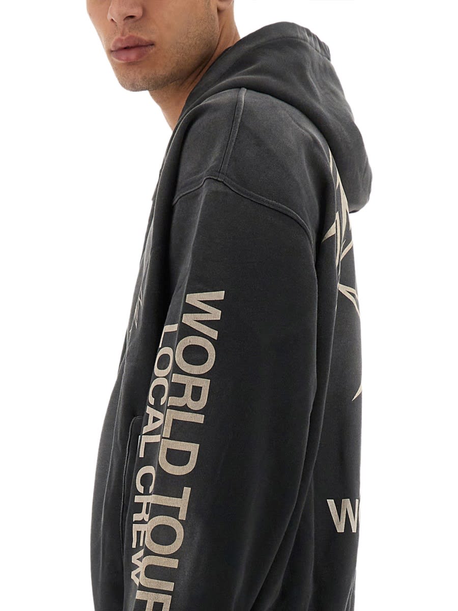 Shop Represent Zipper Hoodie In Black