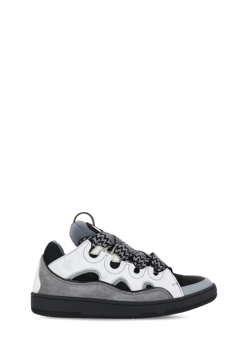 Shop Lanvin Curb Sneakers In White Anthracite