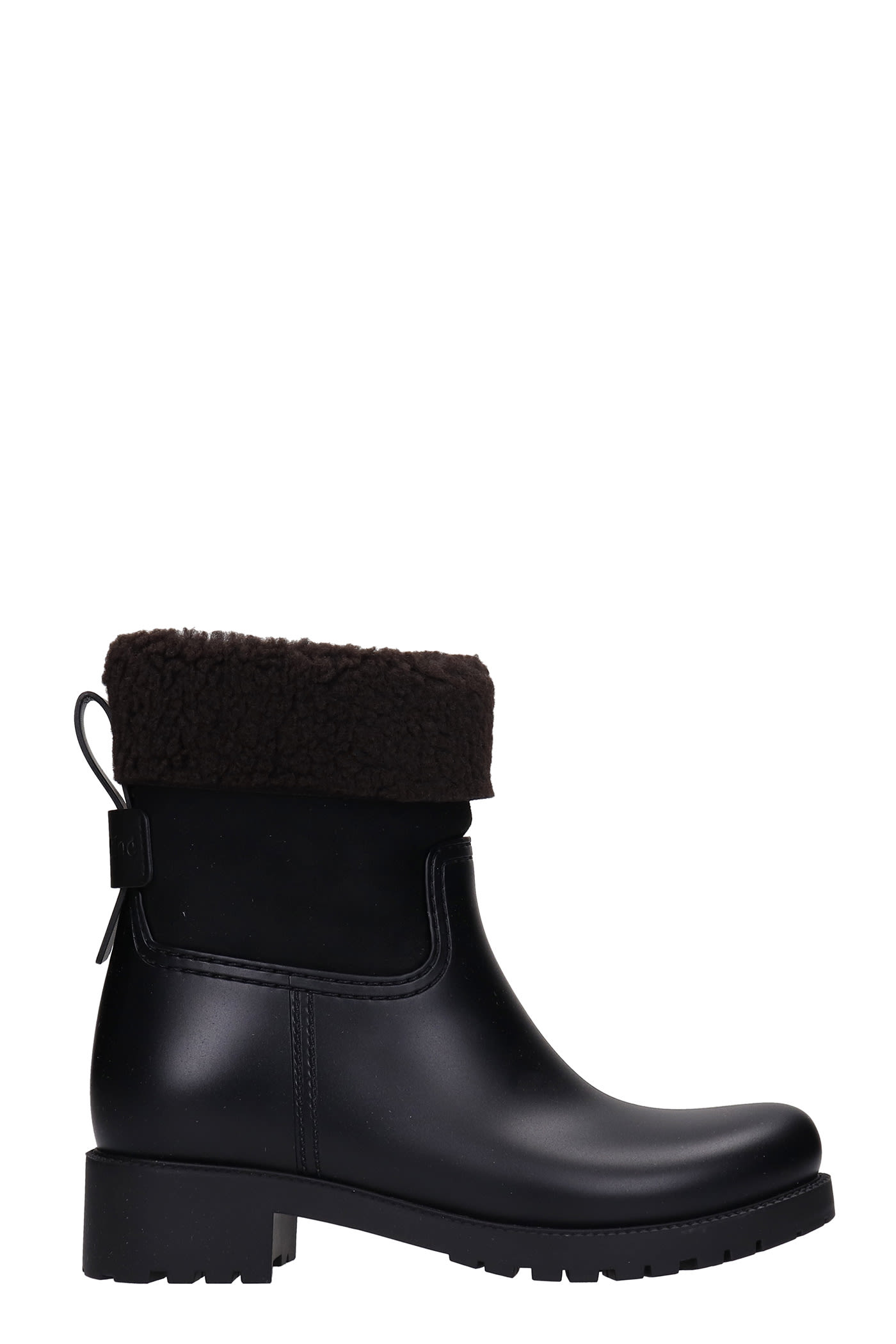 See by Chloé Jannet Low Heels Ankle Boots In Black Eco-fur