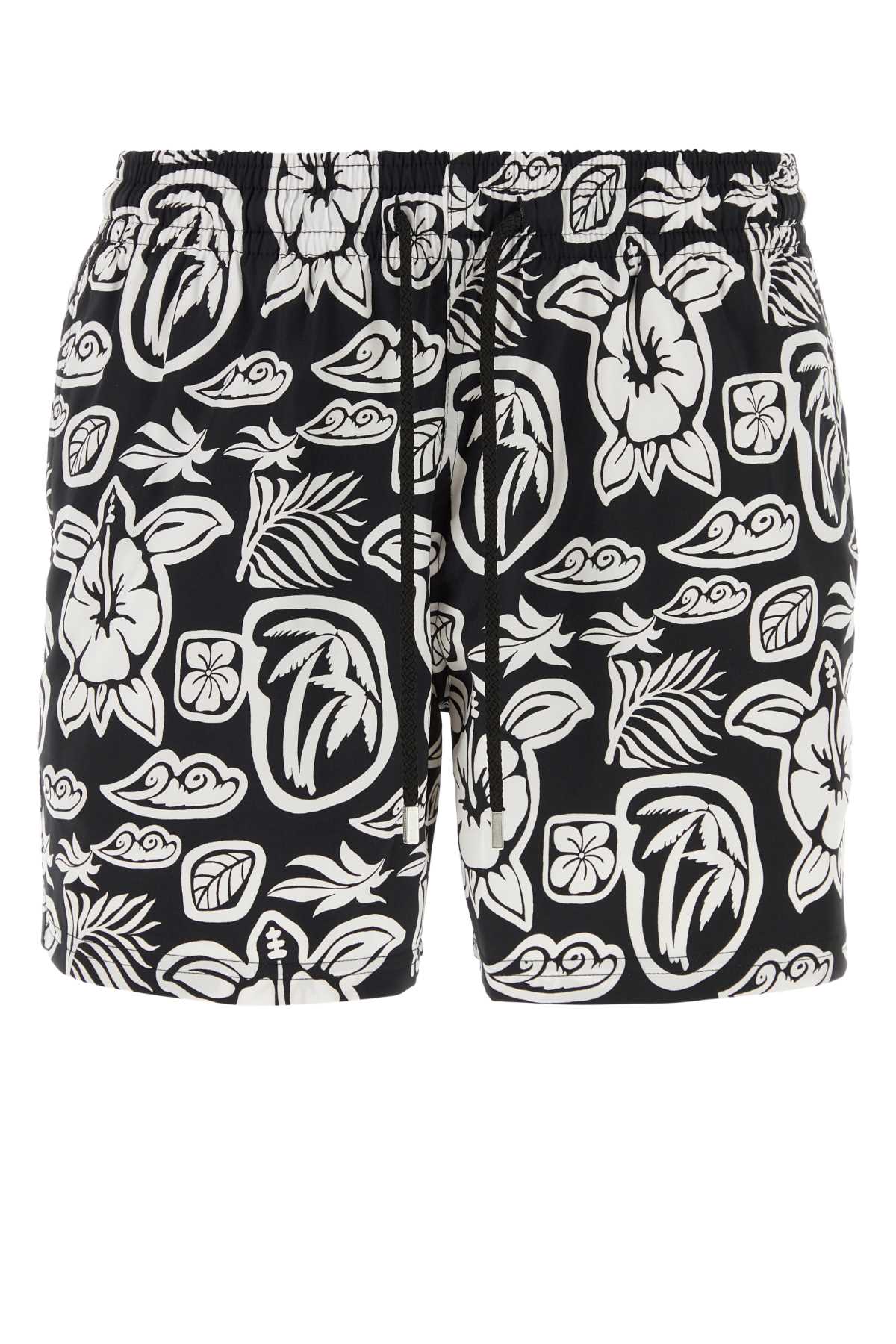 Printed Stretch Polyester Swimming Shorts