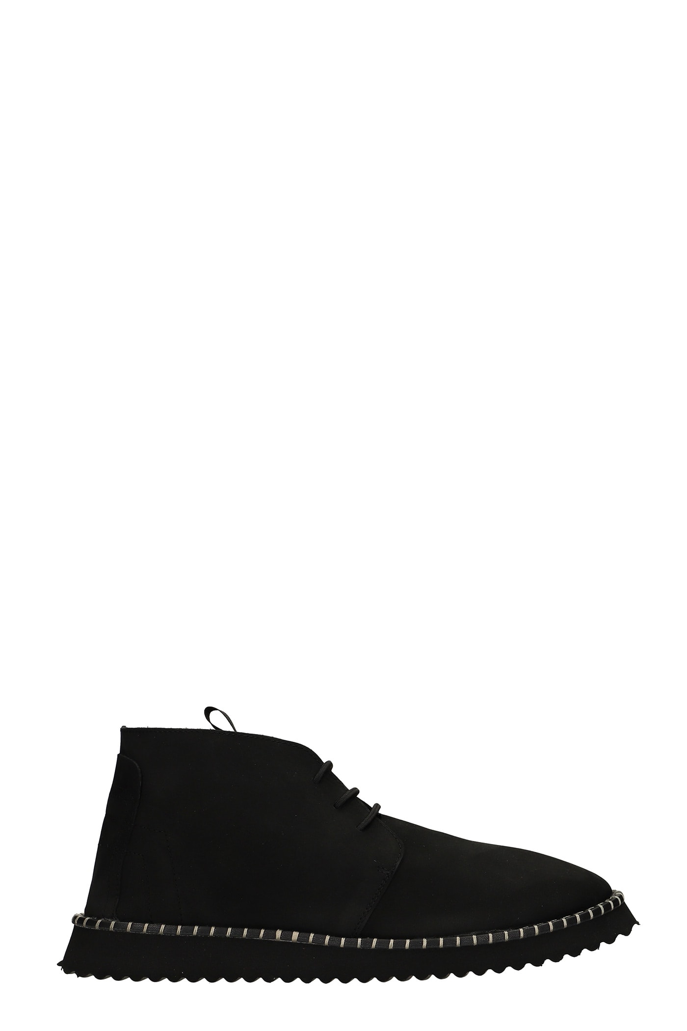 BRUNO BORDESE FLAVOR LACE UP SHOES IN BLACK NUBUCK