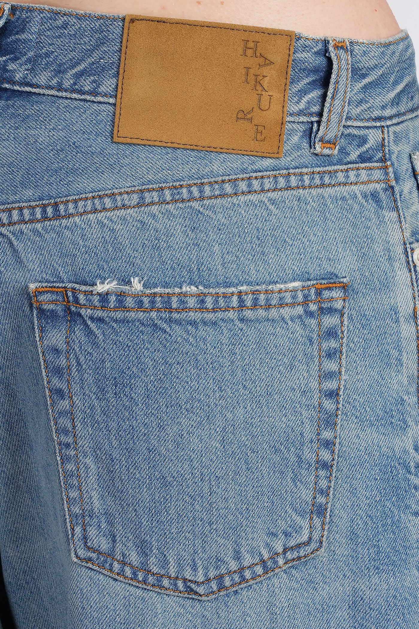 Haikure Womens Lagoon Wash Peace Lagoon Wide-leg Denim Jeans In Blue