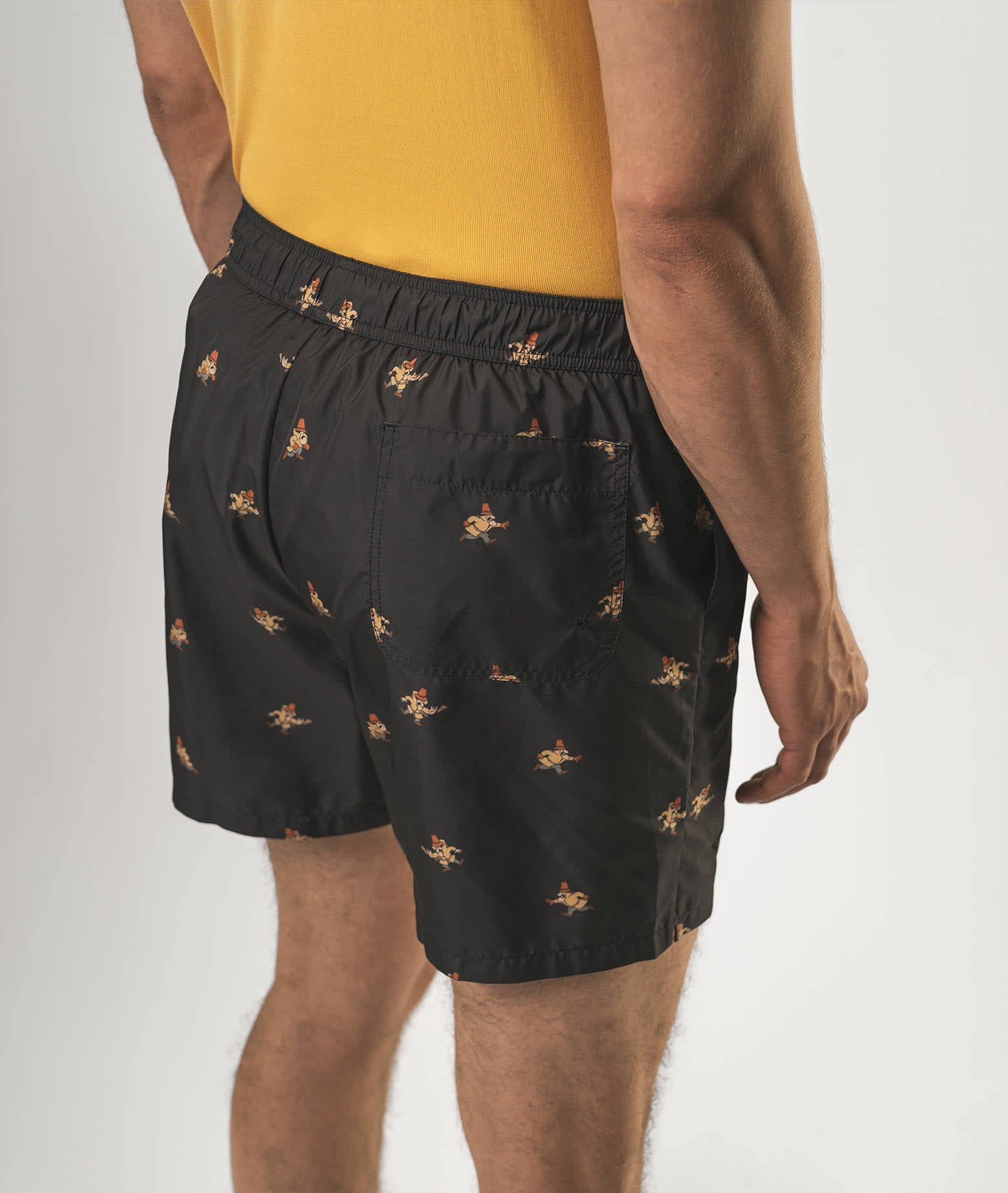 Larusmiani Swim Suit Inspector Clouseau Swimming Trunks In Black