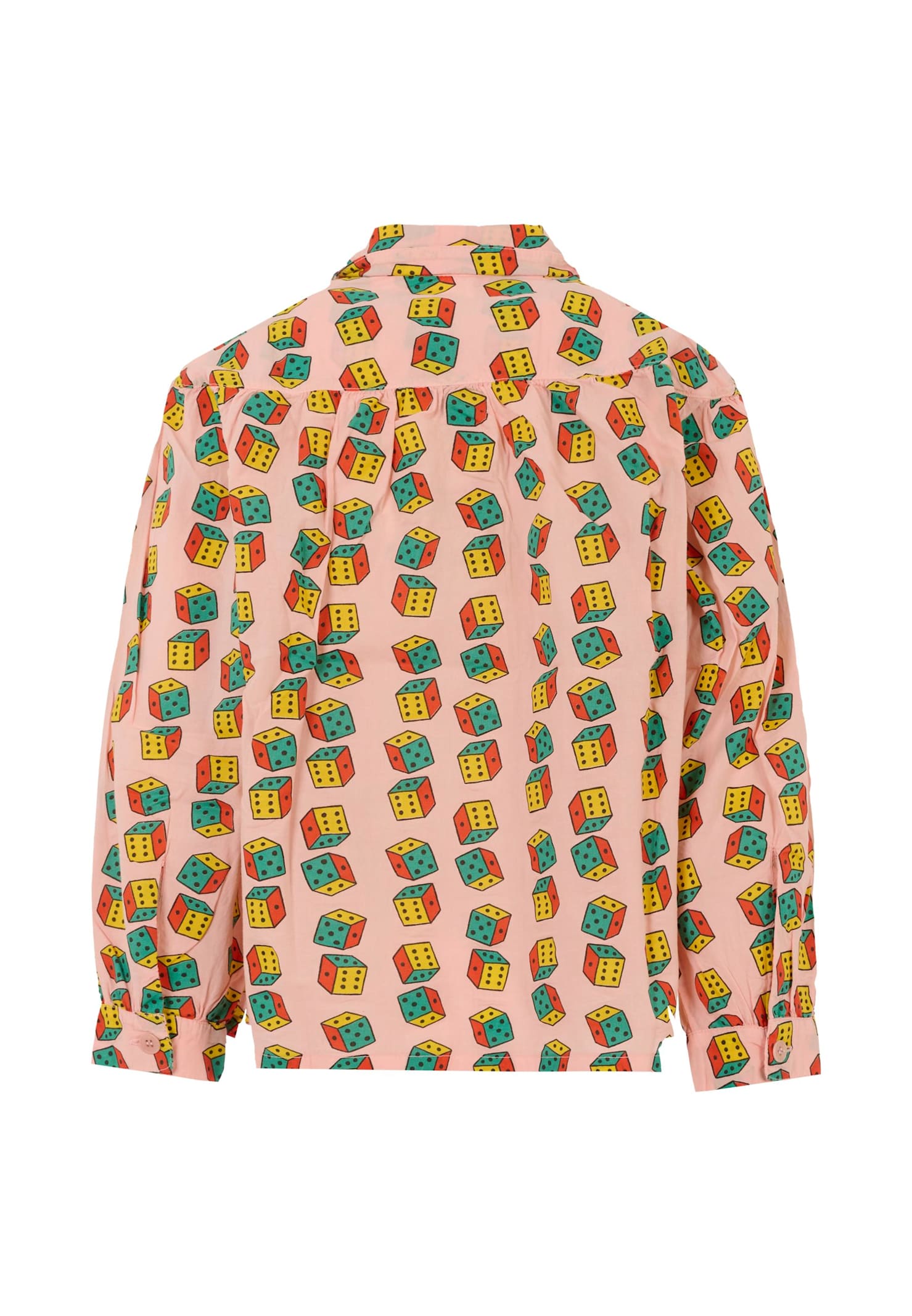 Bobo Choses Dice-print Long-sleeve Shirt In Pink