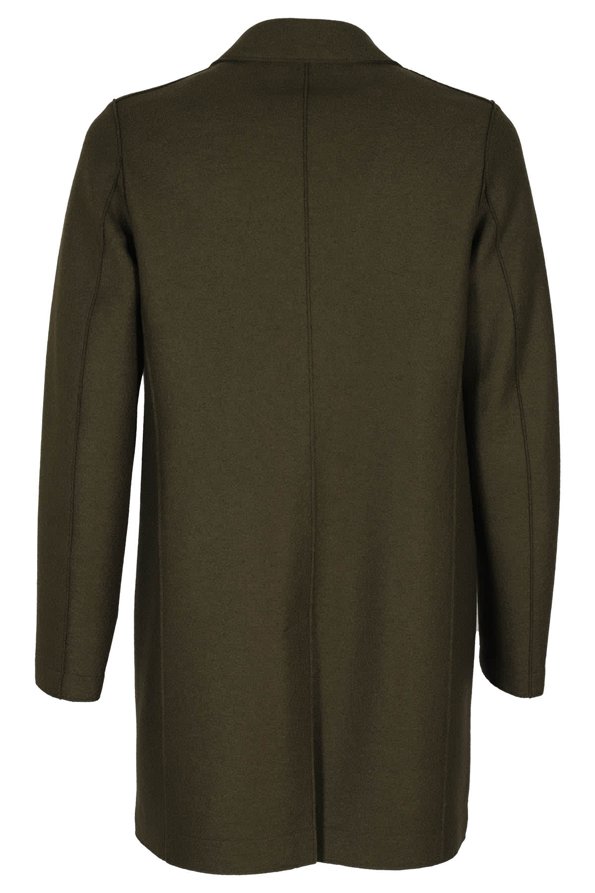 Shop Harris Wharf London Boxy Coat In Moss Green