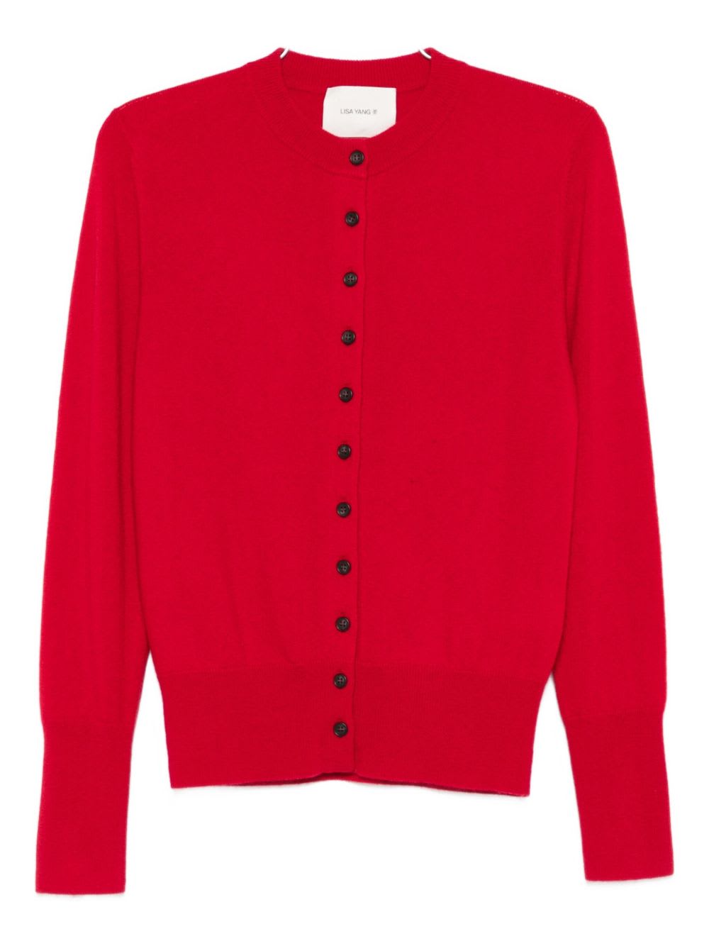 Lisa Yang Nellia Cashmere Cardigan In Red