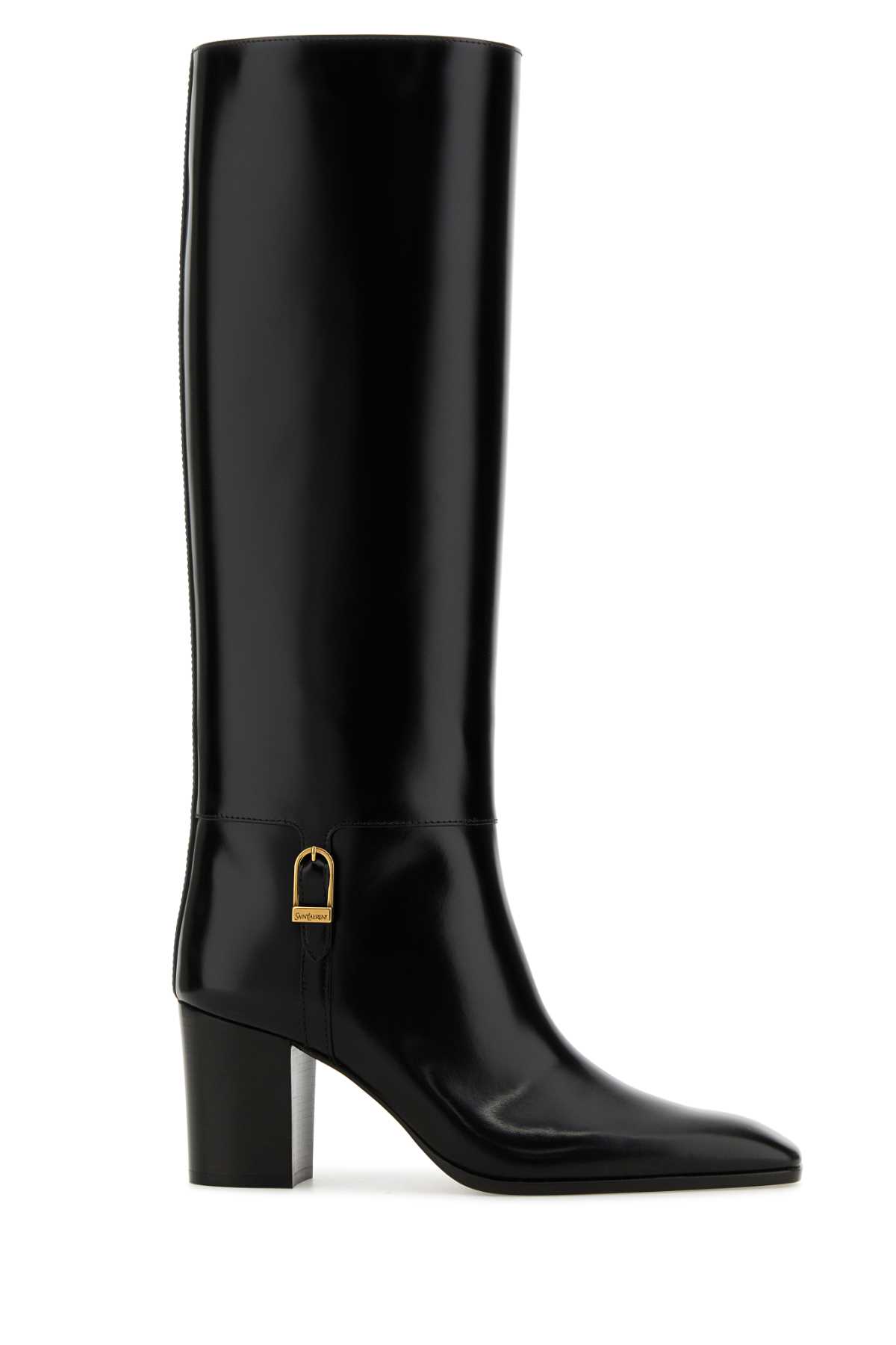 Saint Laurent Stivali Julia 70 In Pelle Nera Donna In Nero