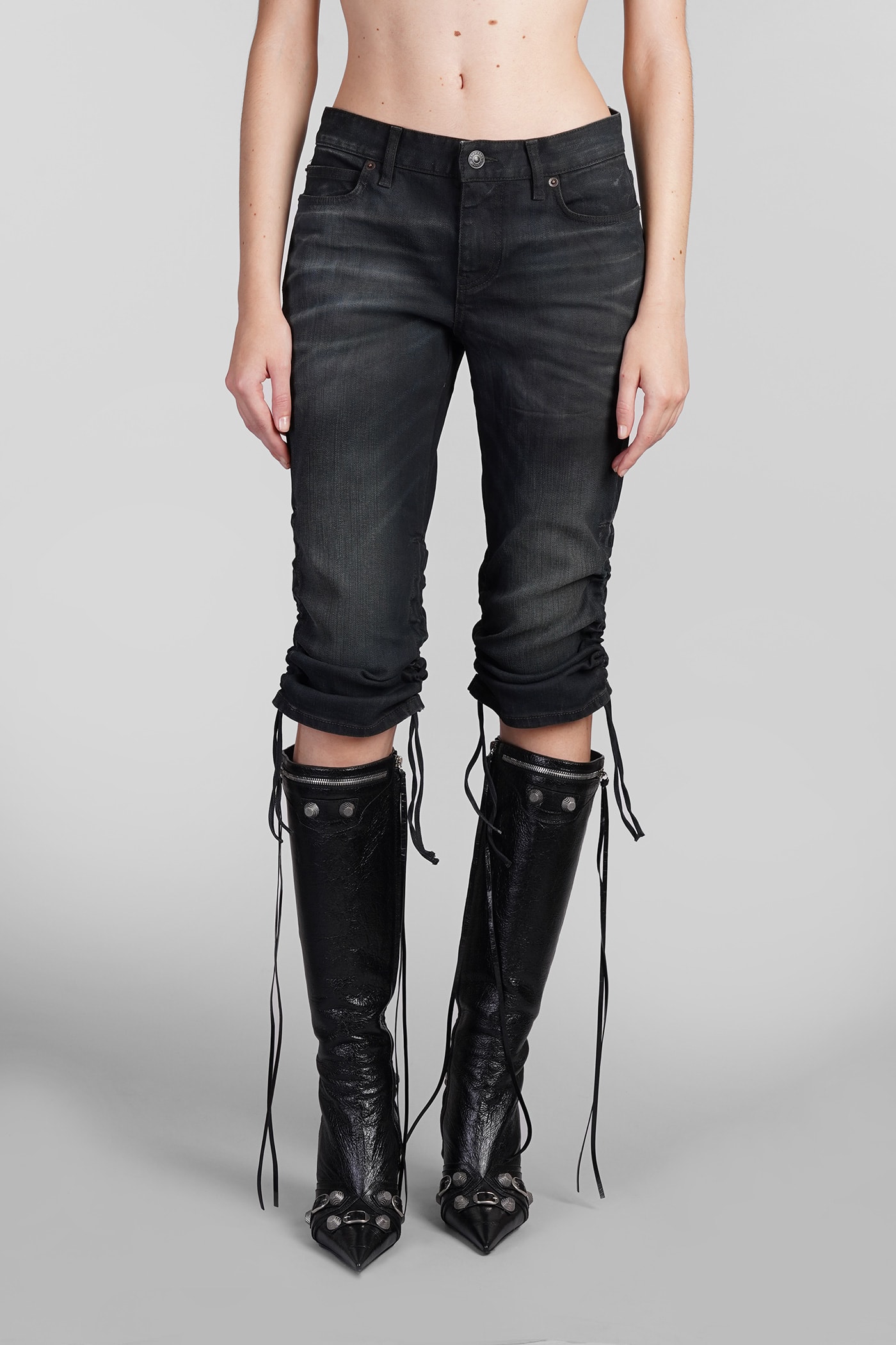 Shop Balenciaga Jeans In Black Cotton