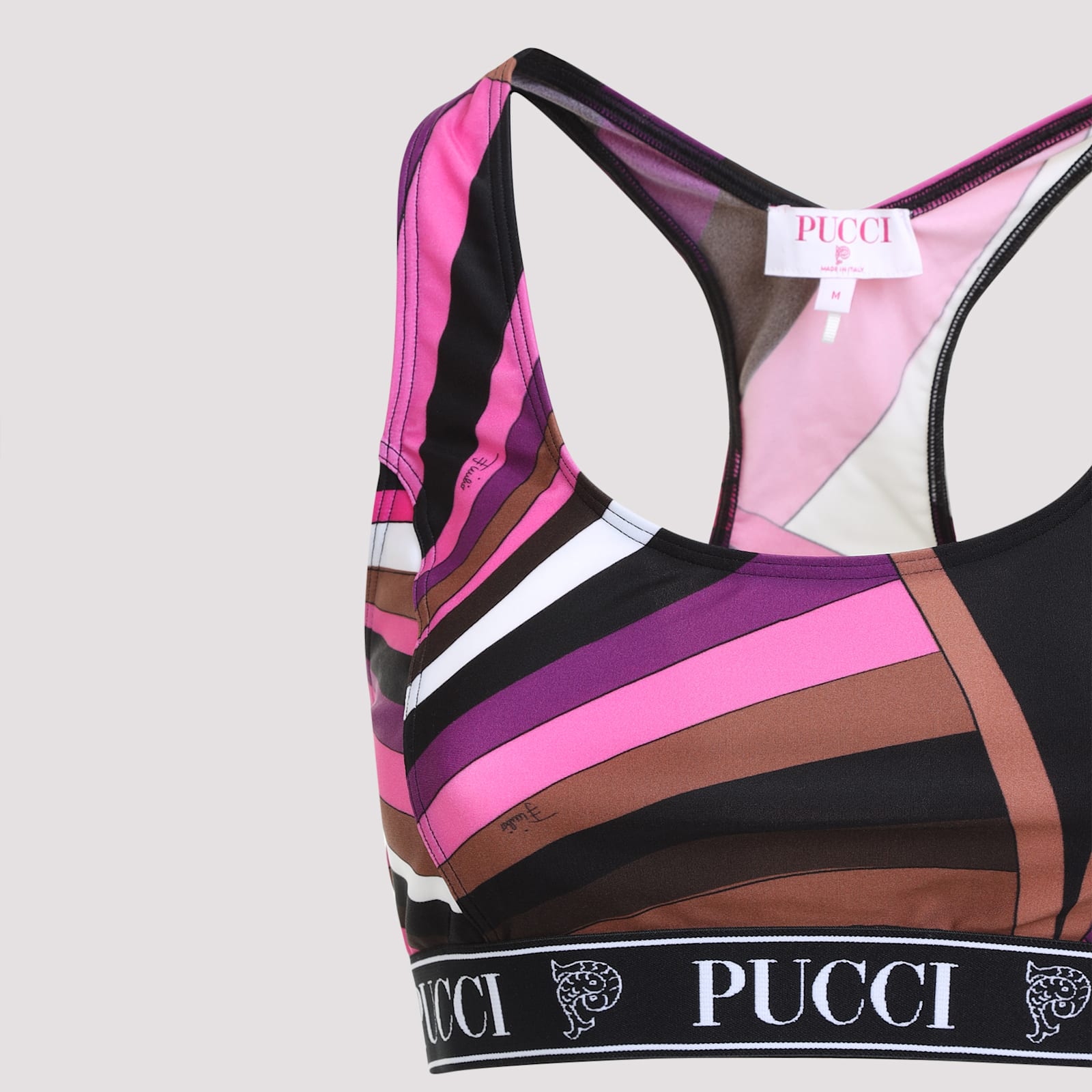 Shop Pucci Ss Top In Fuxia Marrone