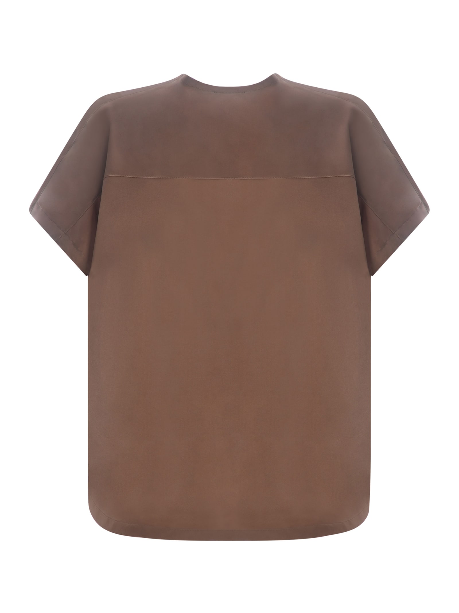 Shop Pinko Skirt  Breve Made In Silk In Brown