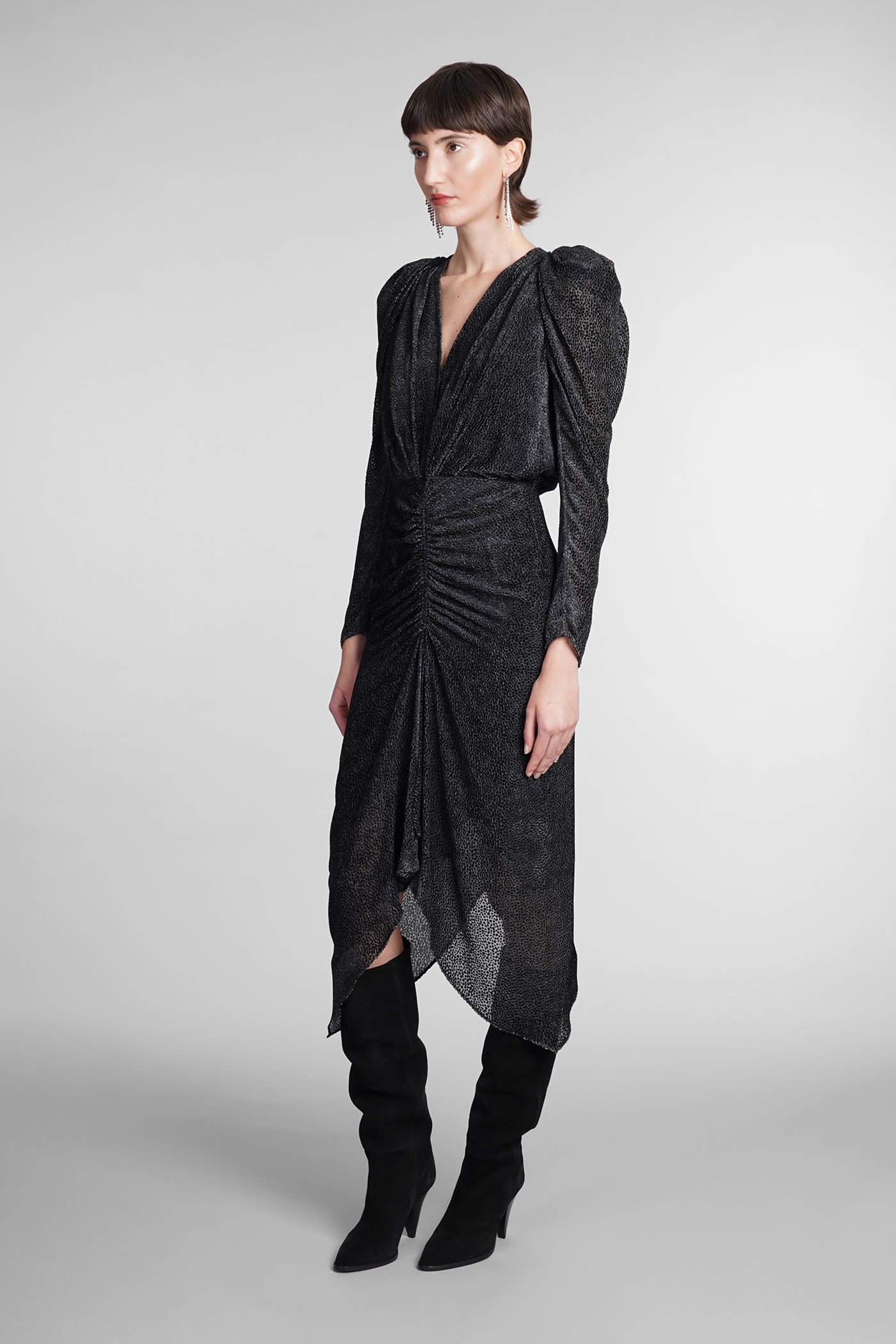 Shop Isabel Marant Maray Dress In Black Viscose