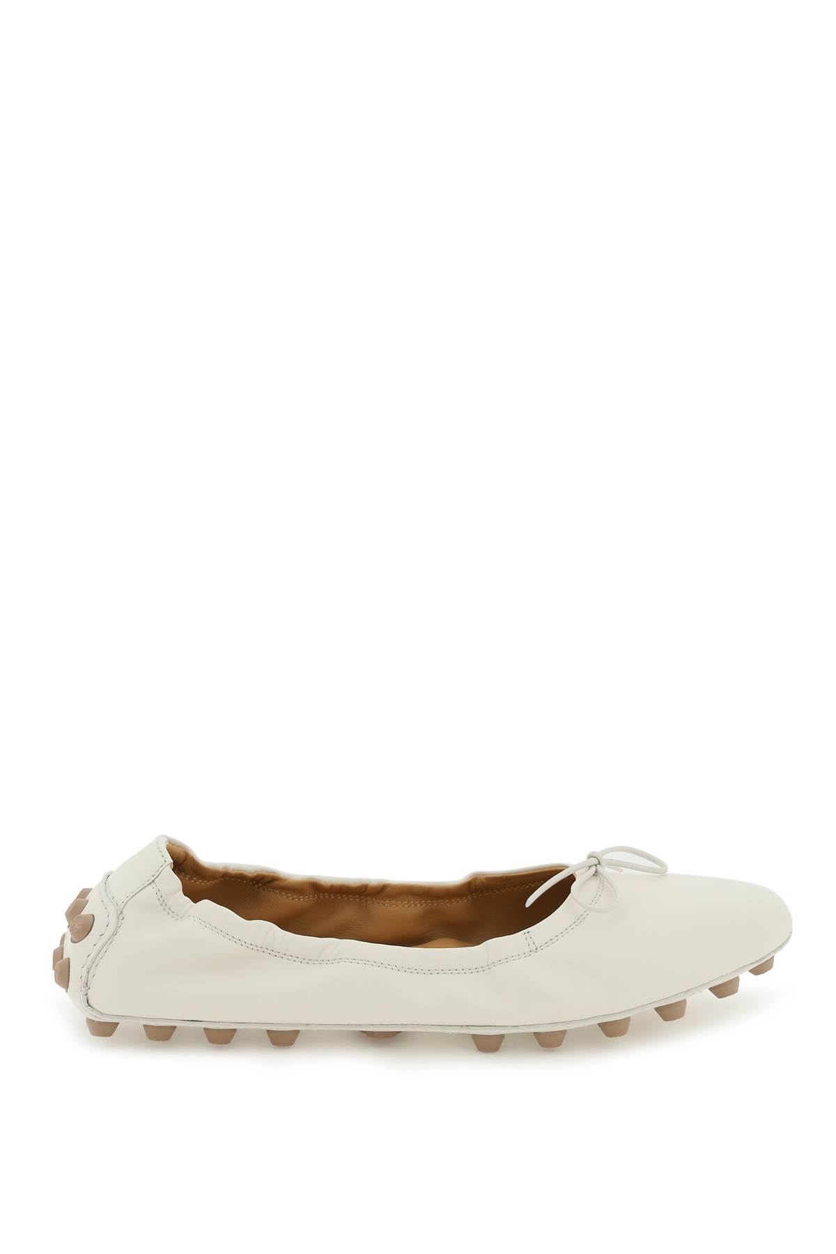 Bubble Ballet Flats In Leather