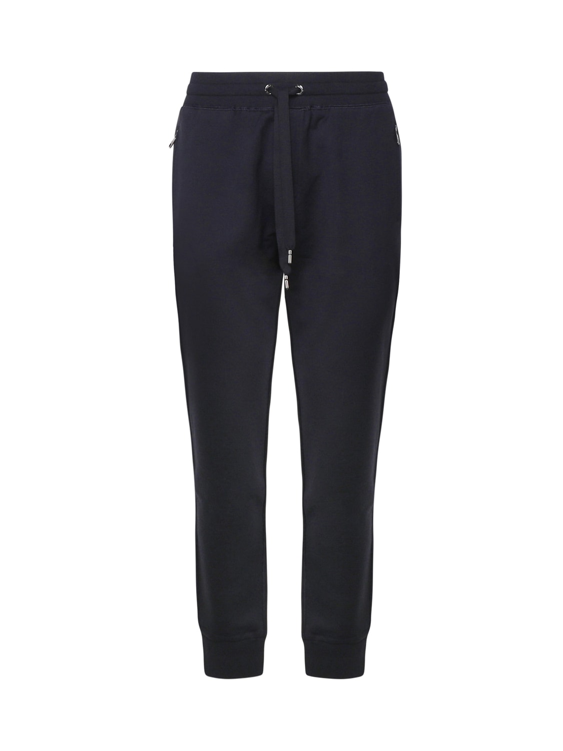 Shop Dolce & Gabbana Jogging Pants In Jersey With Logo Plaque In Blue