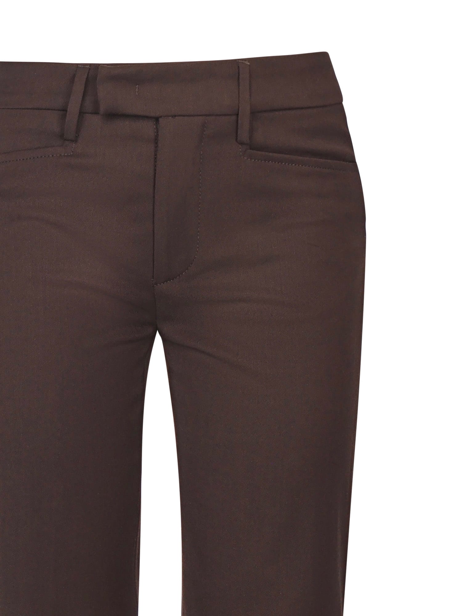 Dondup Flora Regular-fit Pants In Brown