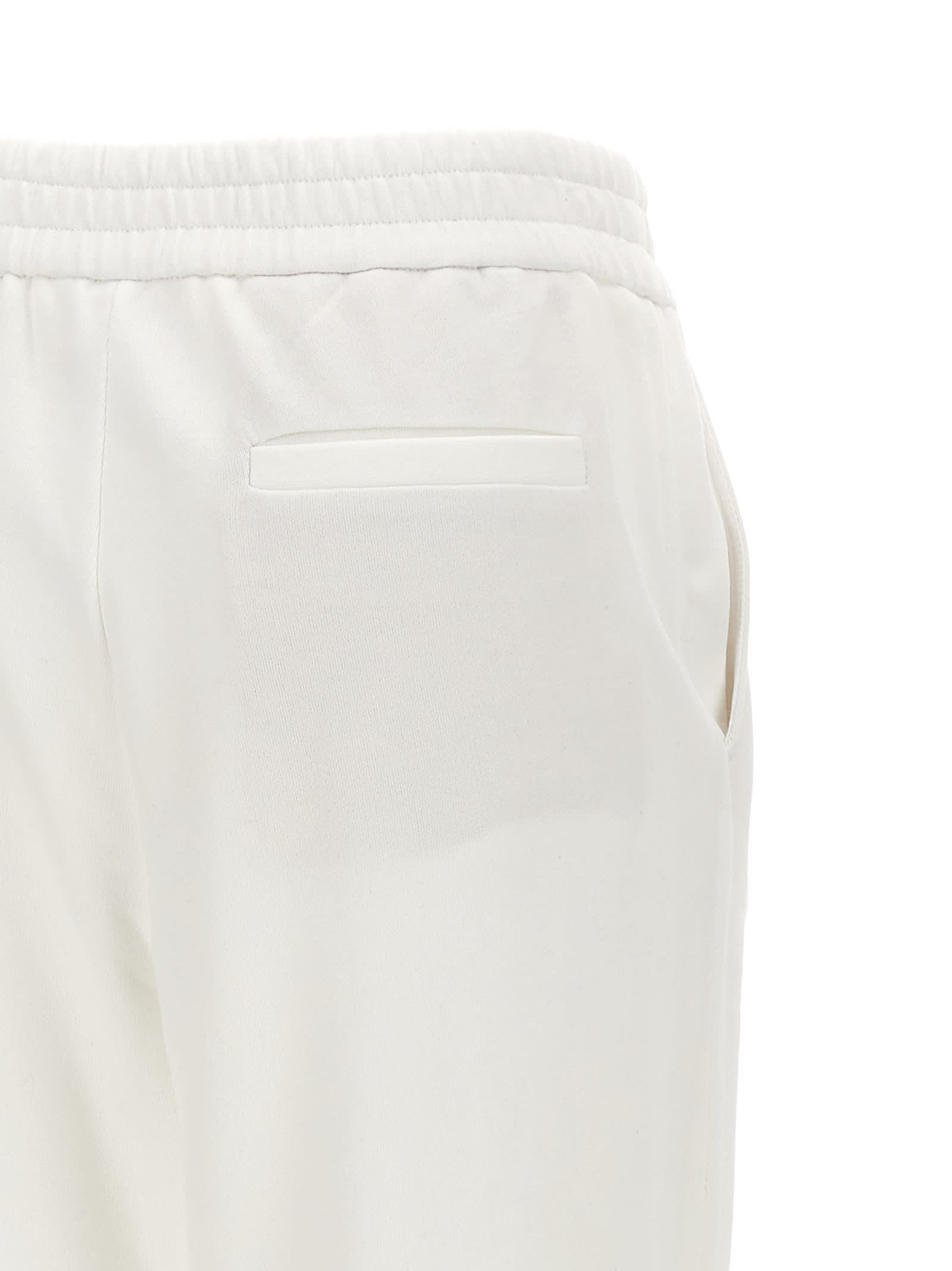 Shop Brunello Cucinelli Monile Joggers In White